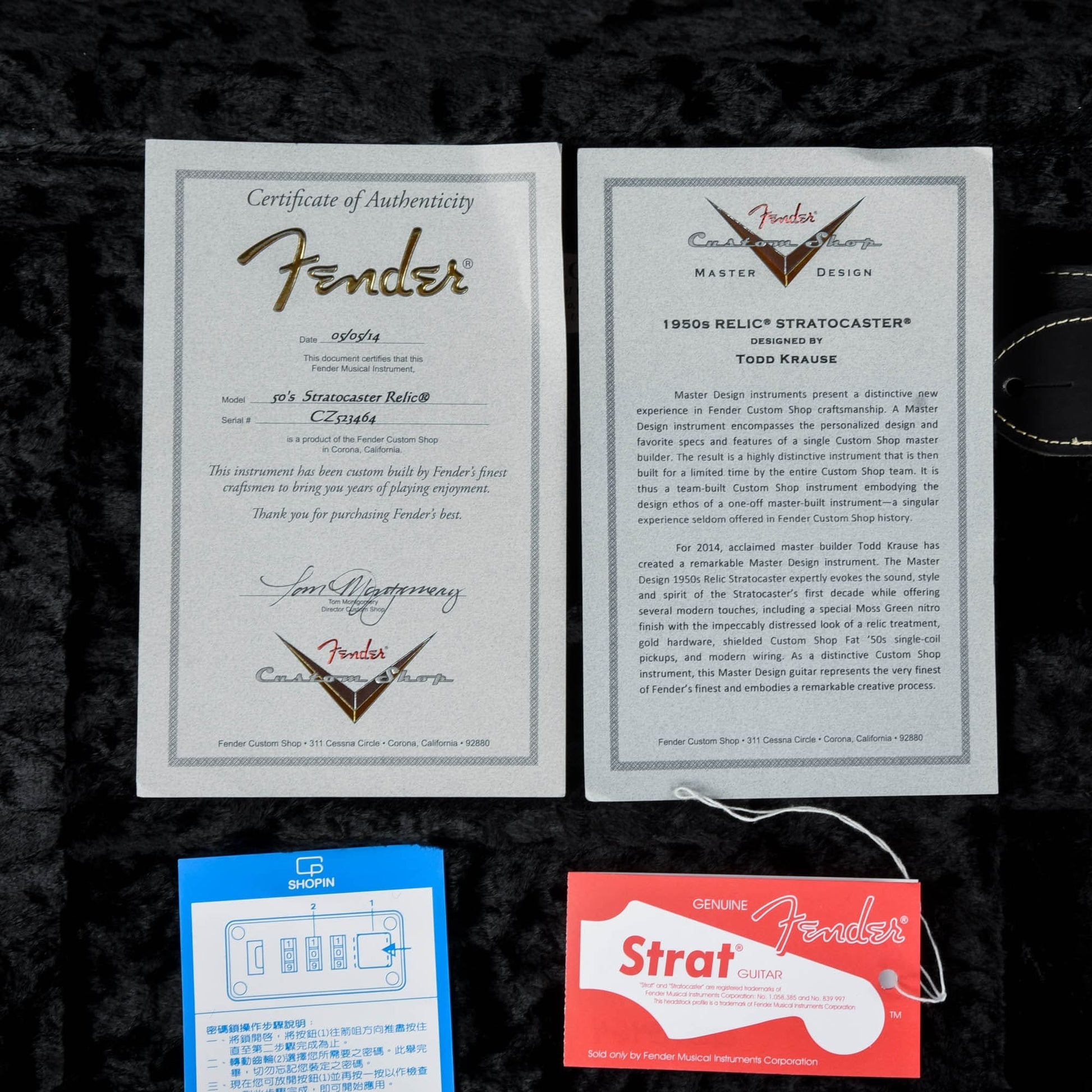 Fender Custom Shop Todd Krause Master Design 50s Relic Stratocaster Moss Green 2014 Electric Guitars / Solid Body