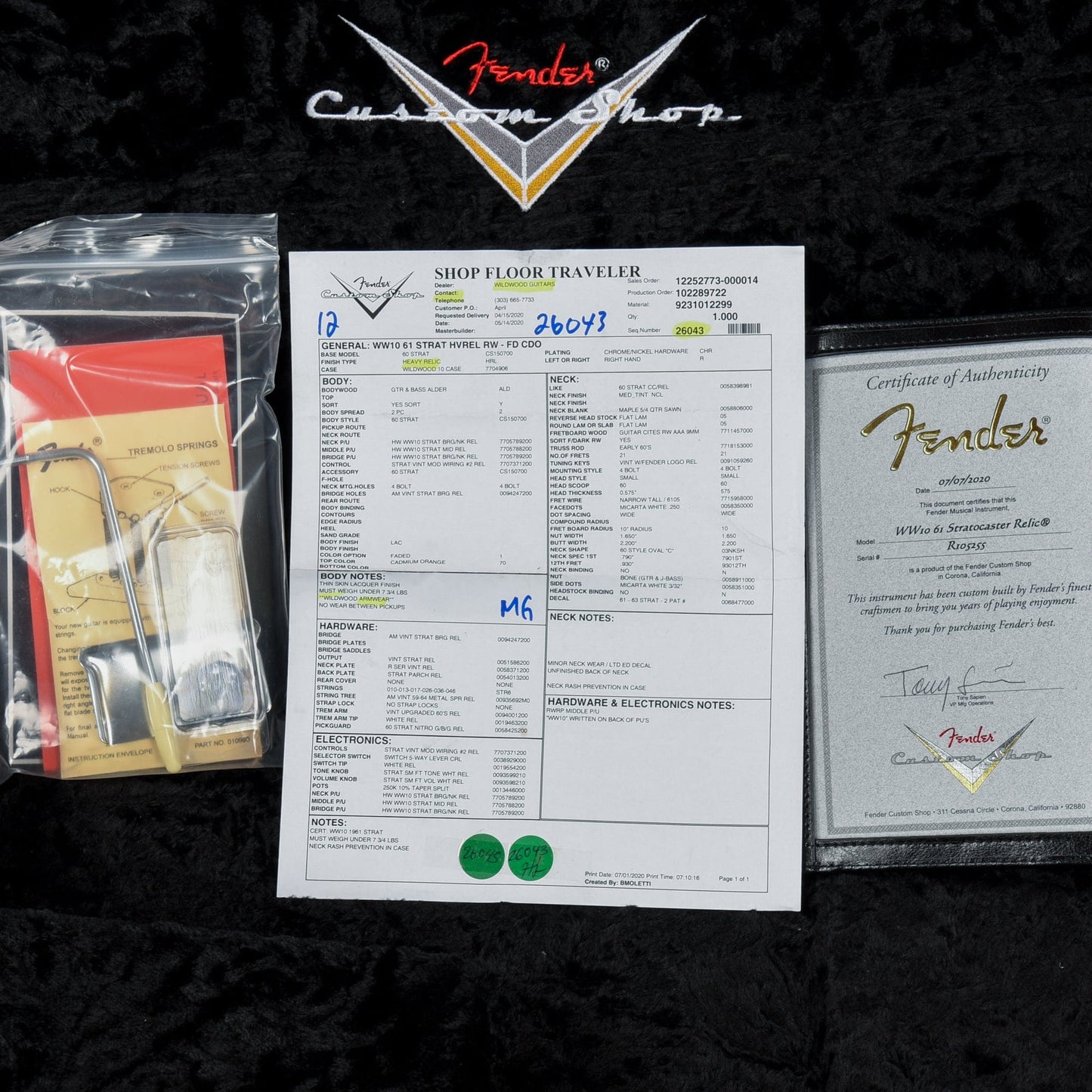 Fender Custom Shop Wildwood 10 1961 Stratocater Relic Faded Cadmium Orange 2020 Electric Guitars / Solid Body