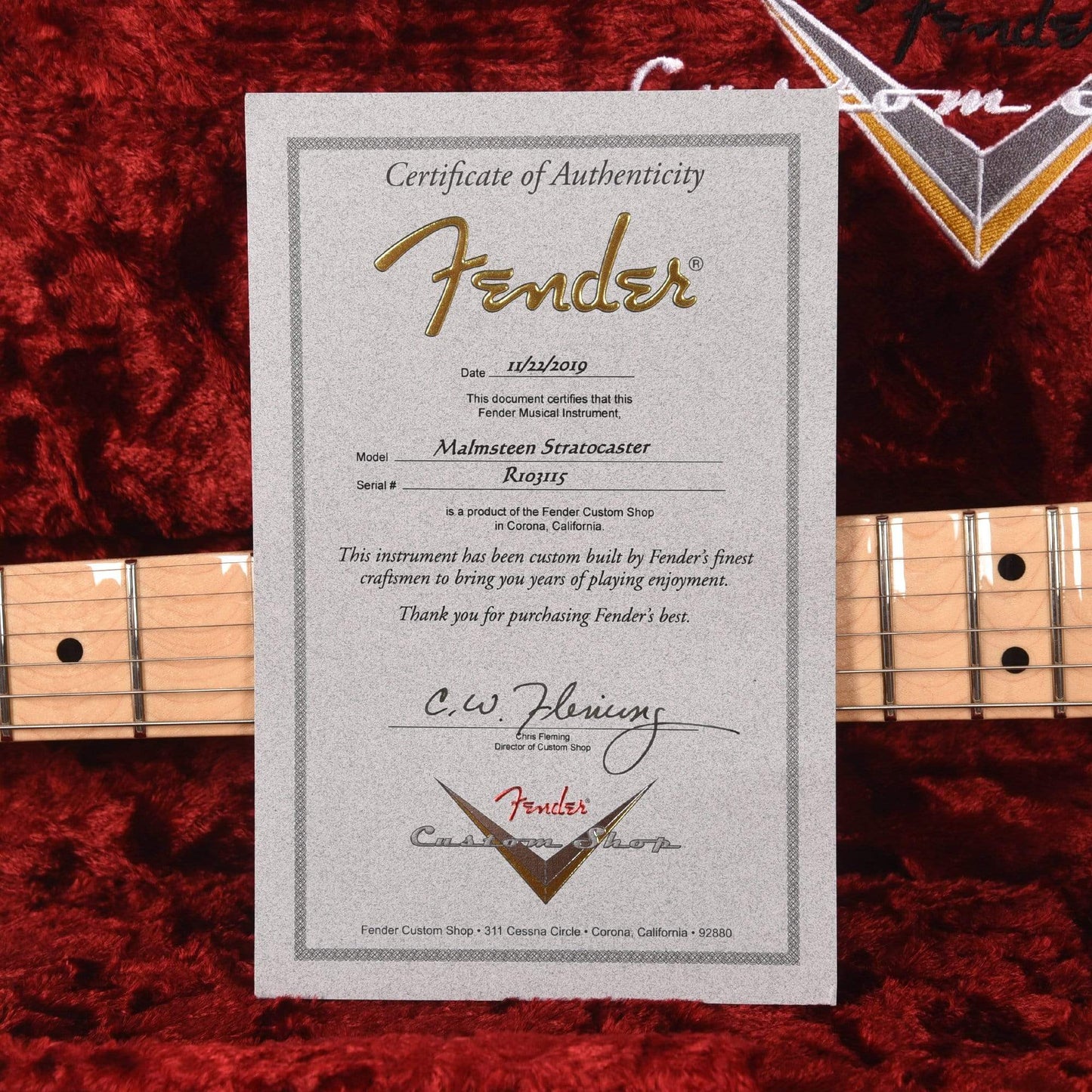 Fender Custom Shop Yngwie Malmsteen Signature Stratocaster NOS Burgundy Mist Metallic Electric Guitars / Solid Body