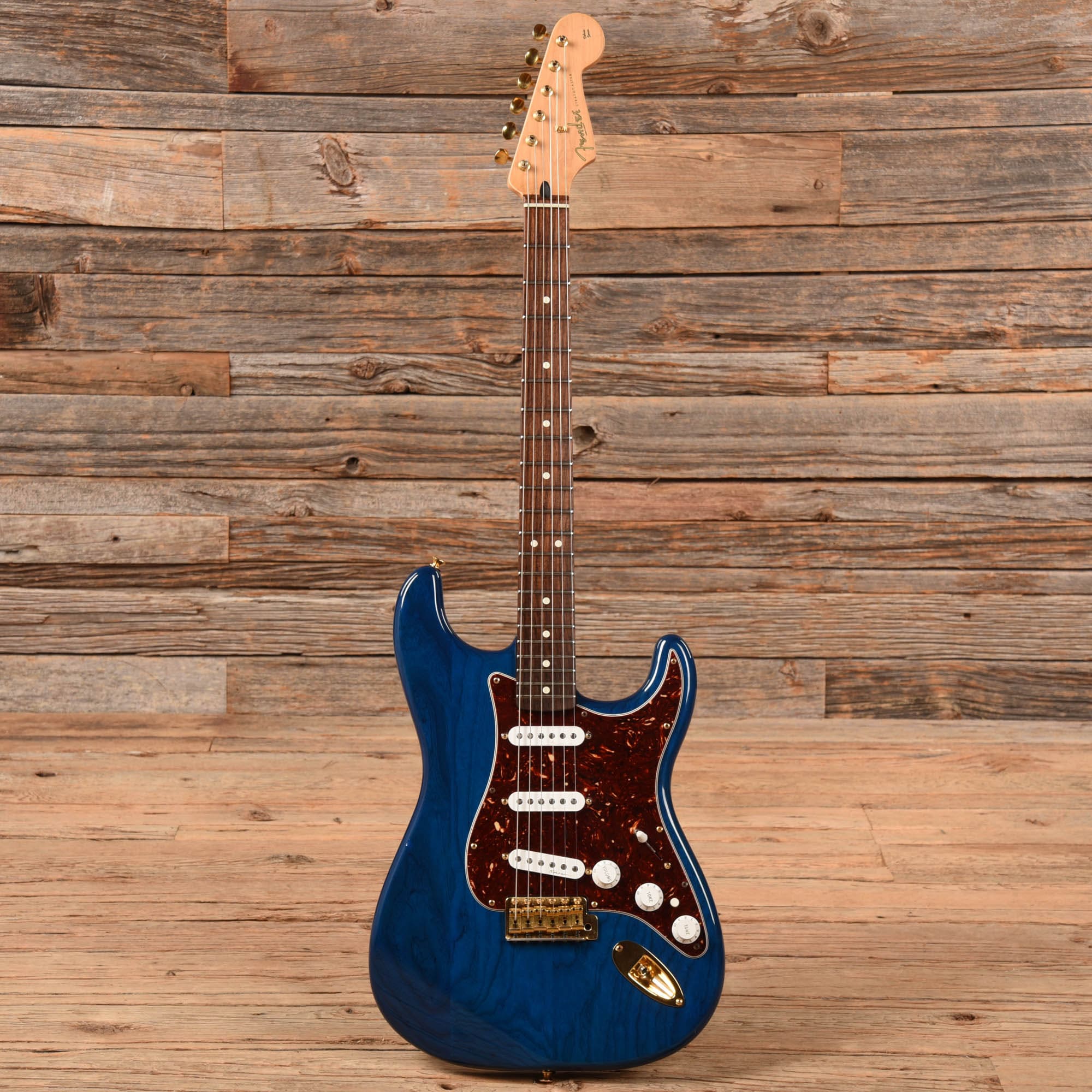 Fender Deluxe Players Stratocaster Sapphire Blue Transparent 2006 Electric Guitars / Solid Body