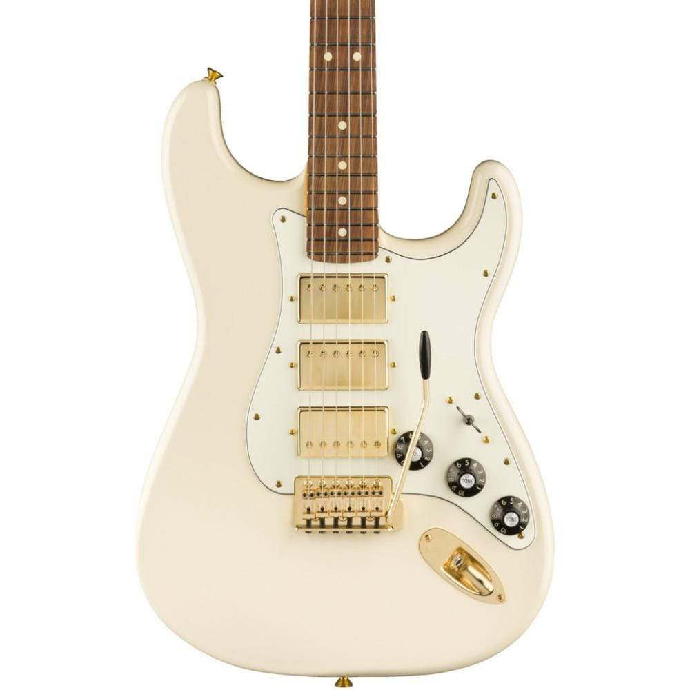 Fender FSR Mahogany Blacktop Stratocaster HHH Olympic White Gold Electric Guitars / Solid Body
