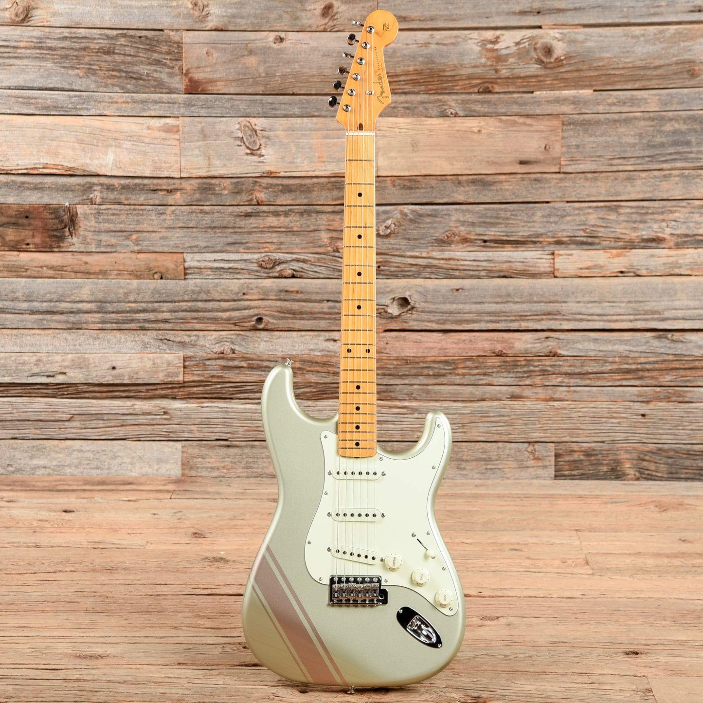 Fender FSR Traditional 50s Stratocaster with Competition Stripe Inca Silver with Shoreline Gold Stripes 2018 Electric Guitars / Solid Body