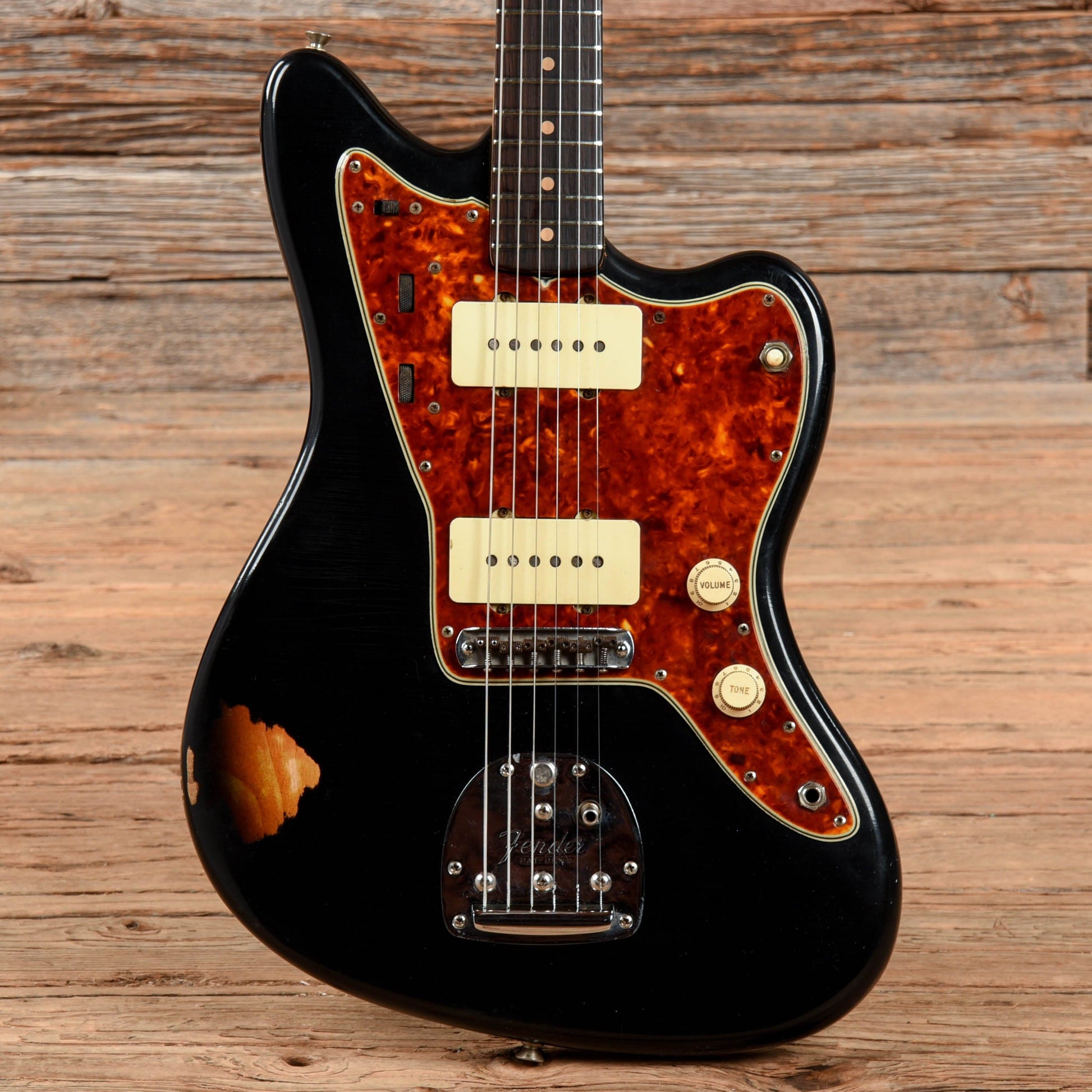 Fender Jazzmaster Black Over Sunburst Refin 1961 Electric Guitars / Solid Body