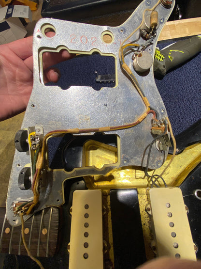 Fender Jazzmaster Black Over Sunburst Refin 1961 Electric Guitars / Solid Body