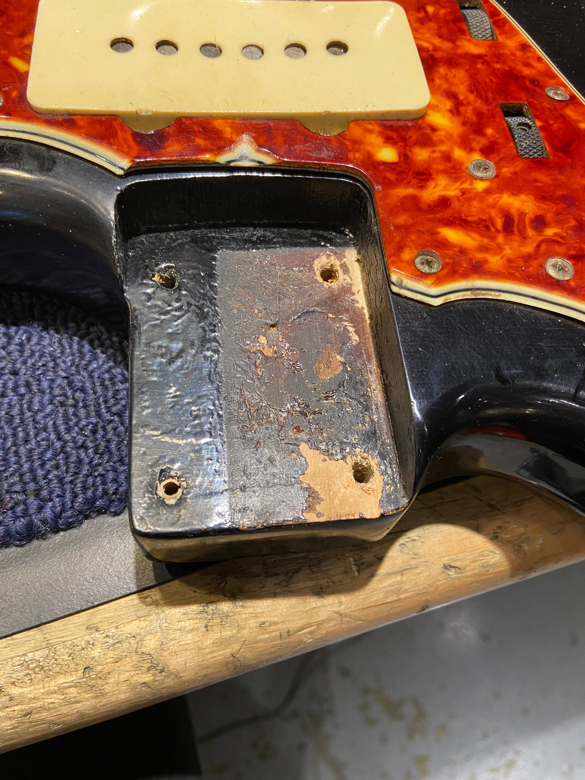 Fender Jazzmaster Black Over Sunburst Refin 1961 Electric Guitars / Solid Body