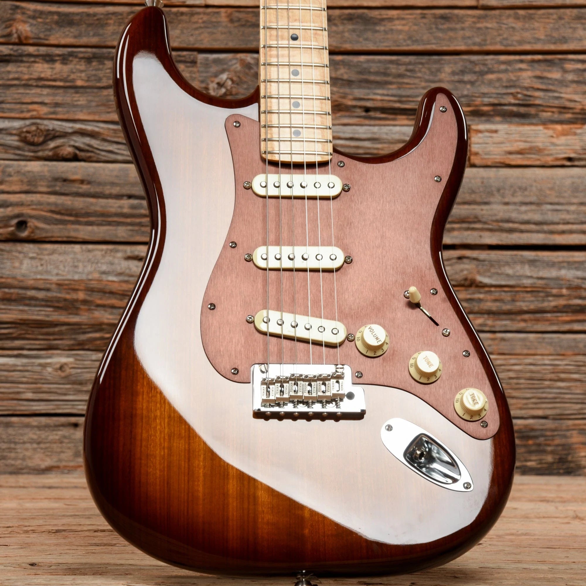 Fender Limited Edition Exotic Series Shedua Top Stratocaster Edgeburst 2017 Electric Guitars / Solid Body