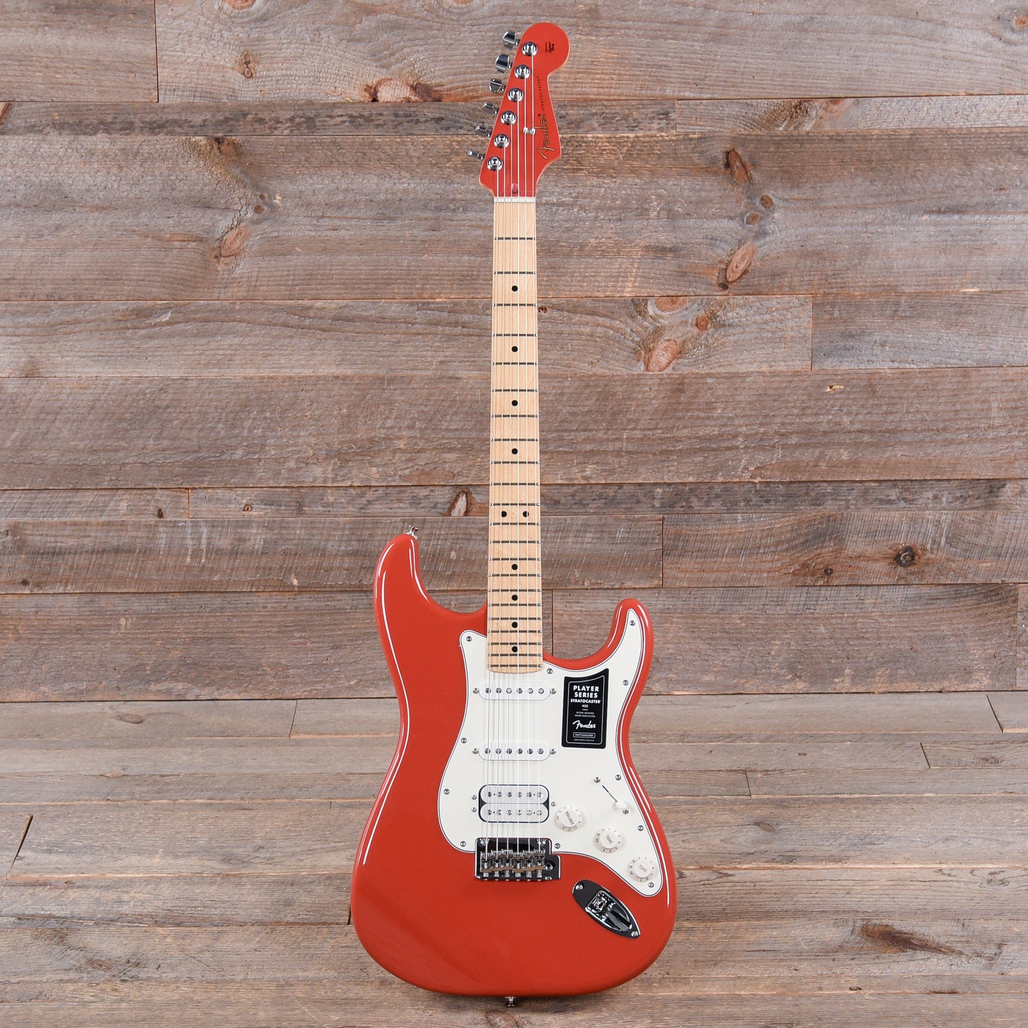 Fender Limited Edition Player Stratocaster HSS Fiesta Red w/Matching H ...