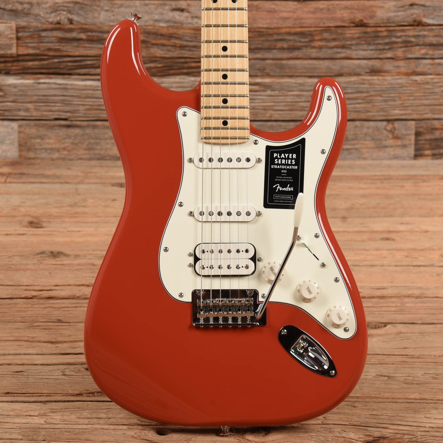 Fender Limited Edition Player Stratocaster HSS Fiesta Red w/Matching Headstock Electric Guitars / Solid Body