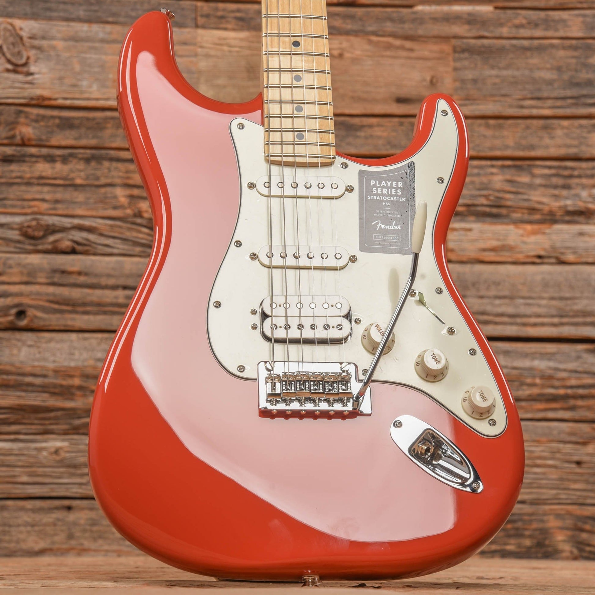 Fender Limited Edition Player Stratocaster HSS Fiesta Red w/Matching Headstock Electric Guitars / Solid Body