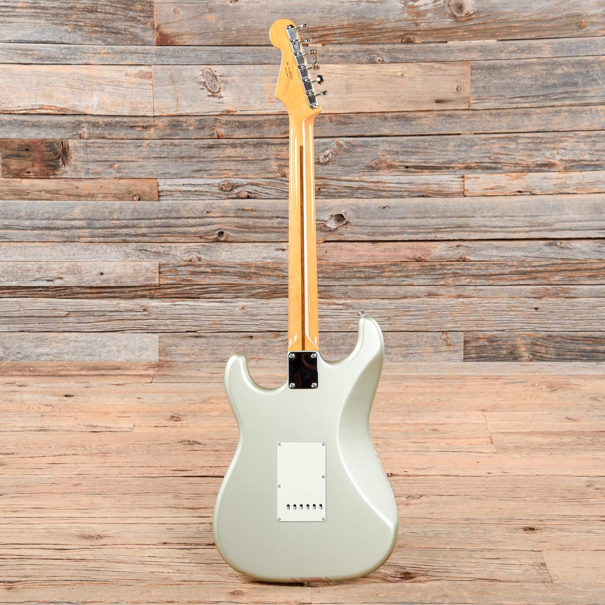 Fender MIJ FSR '50s Stratocaster Inca Silver w/Shoreline Gold Stripe Electric Guitars / Solid Body
