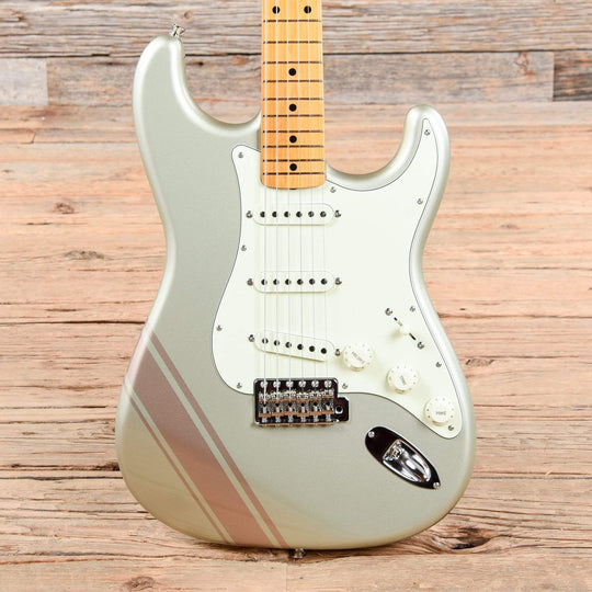 Fender MIJ FSR '50s Stratocaster Inca Silver w/Shoreline Gold Stripe Electric Guitars / Solid Body