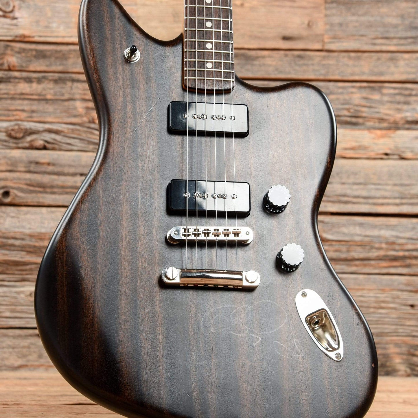 Fender Modern Player Jaguar Black Transparent 2011 Electric Guitars / Solid Body