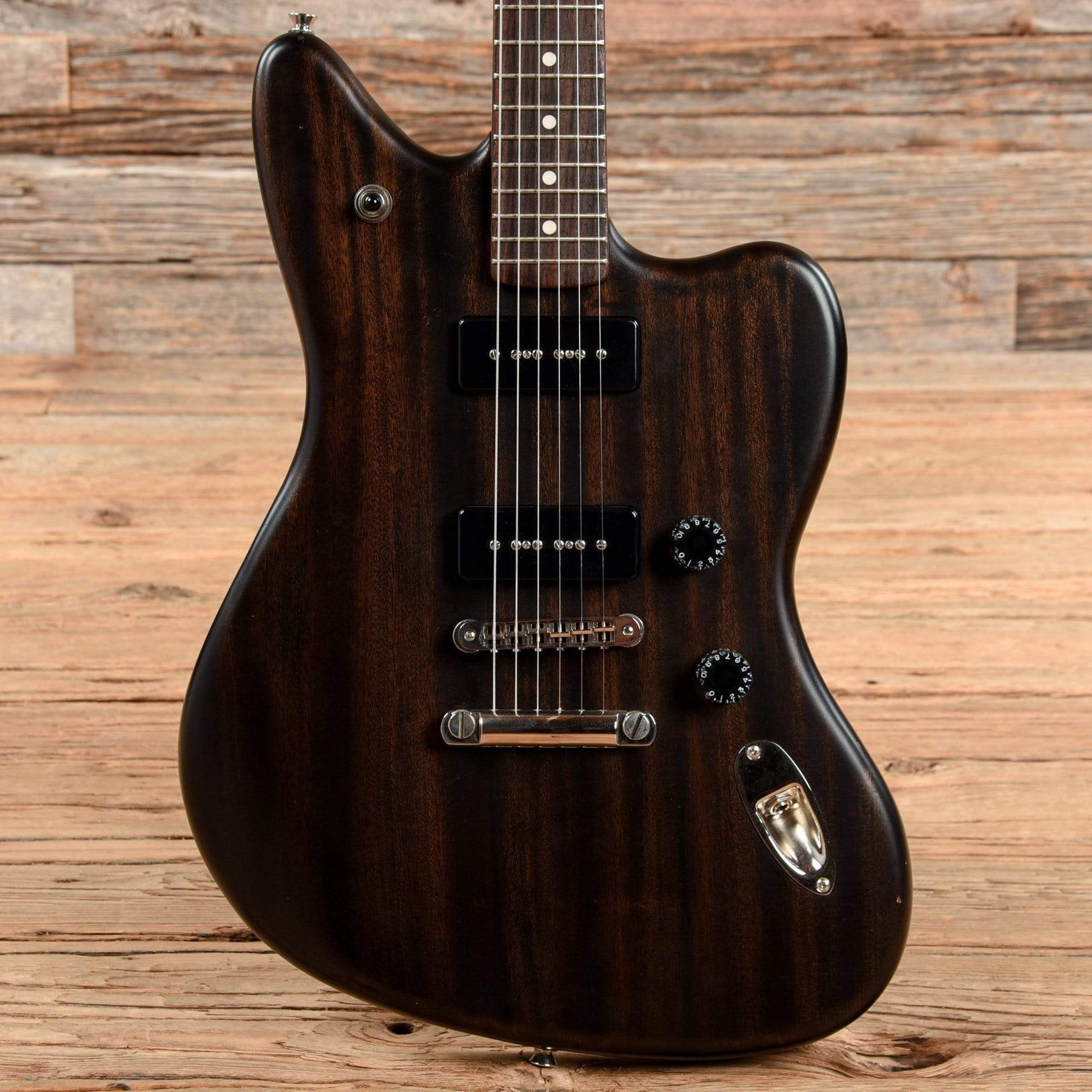 Fender Modern Player Jaguar Black Transparent 2011 Electric Guitars / Solid Body