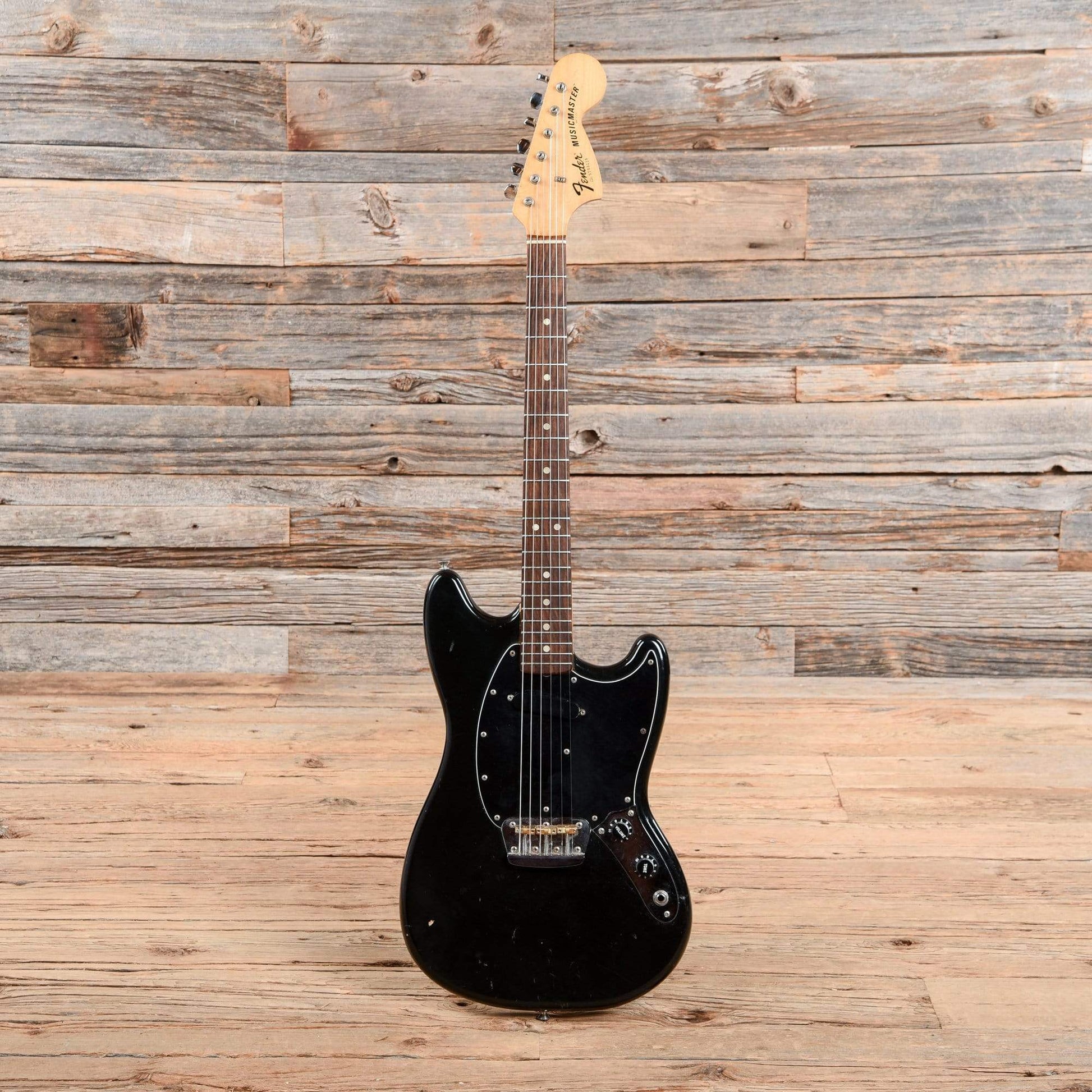 Fender Musicmaster Black 1977 Electric Guitars / Solid Body