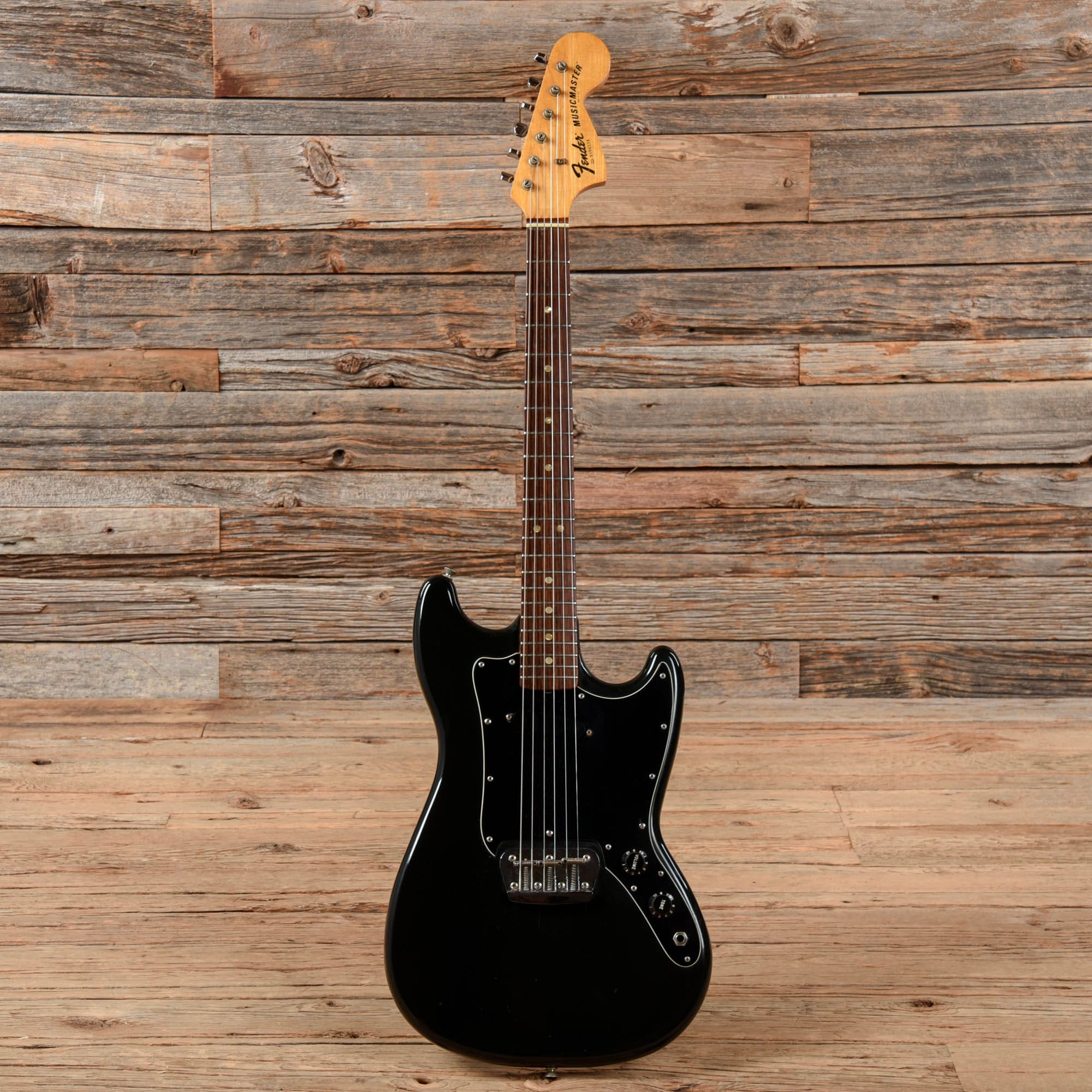 Fender Musicmaster Black 1978 Electric Guitars / Solid Body