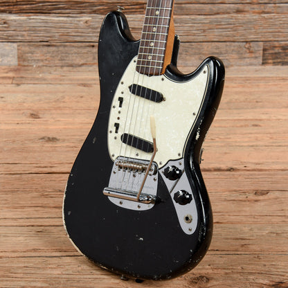 Fender Mustang Black Refin 1966 Electric Guitars / Solid Body