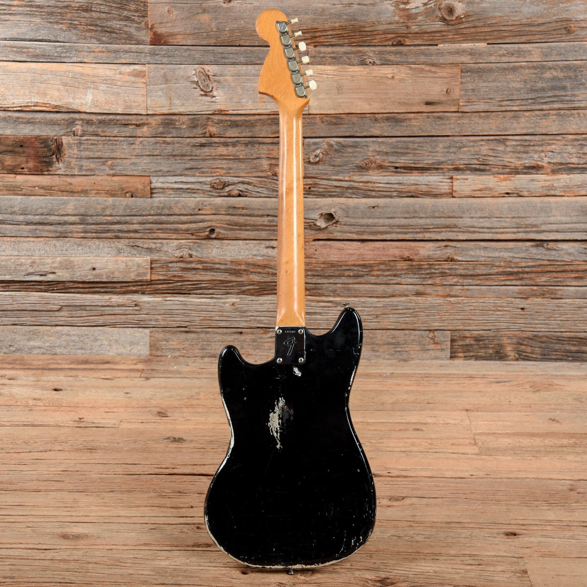 Fender Mustang Black Refin 1966 Electric Guitars / Solid Body
