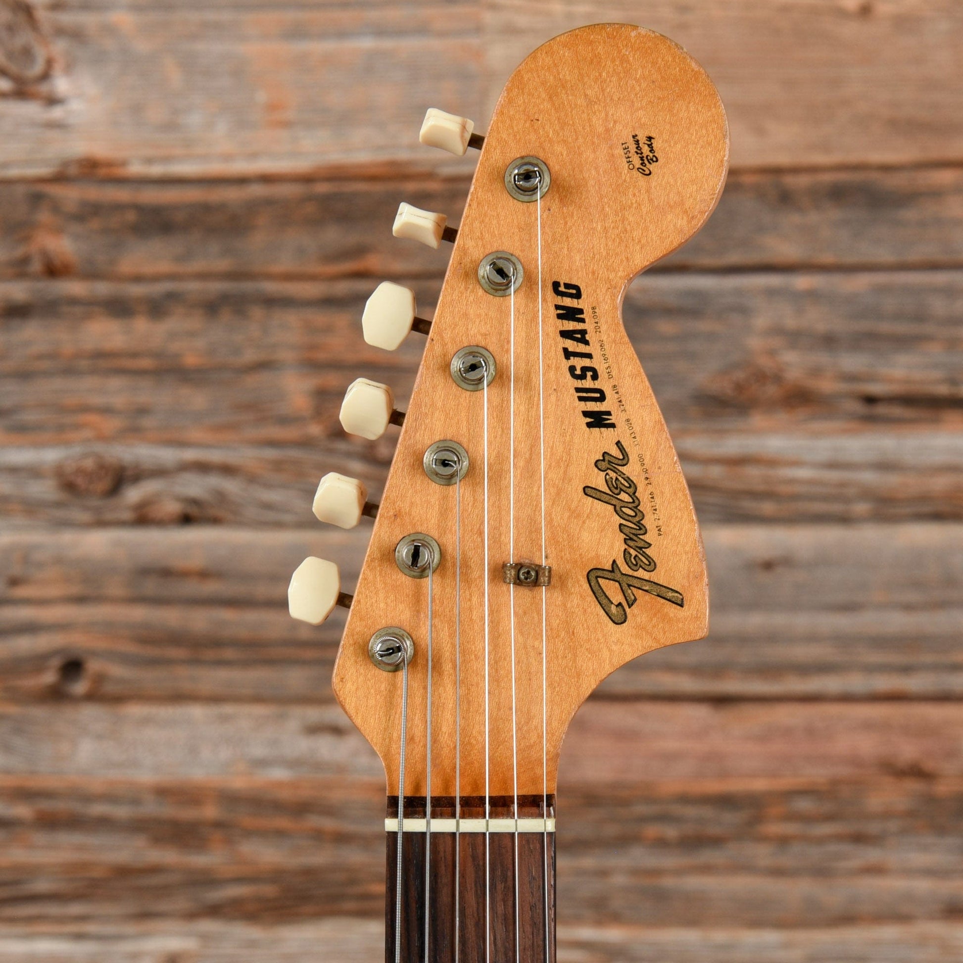 Fender Mustang Black Refin 1966 Electric Guitars / Solid Body