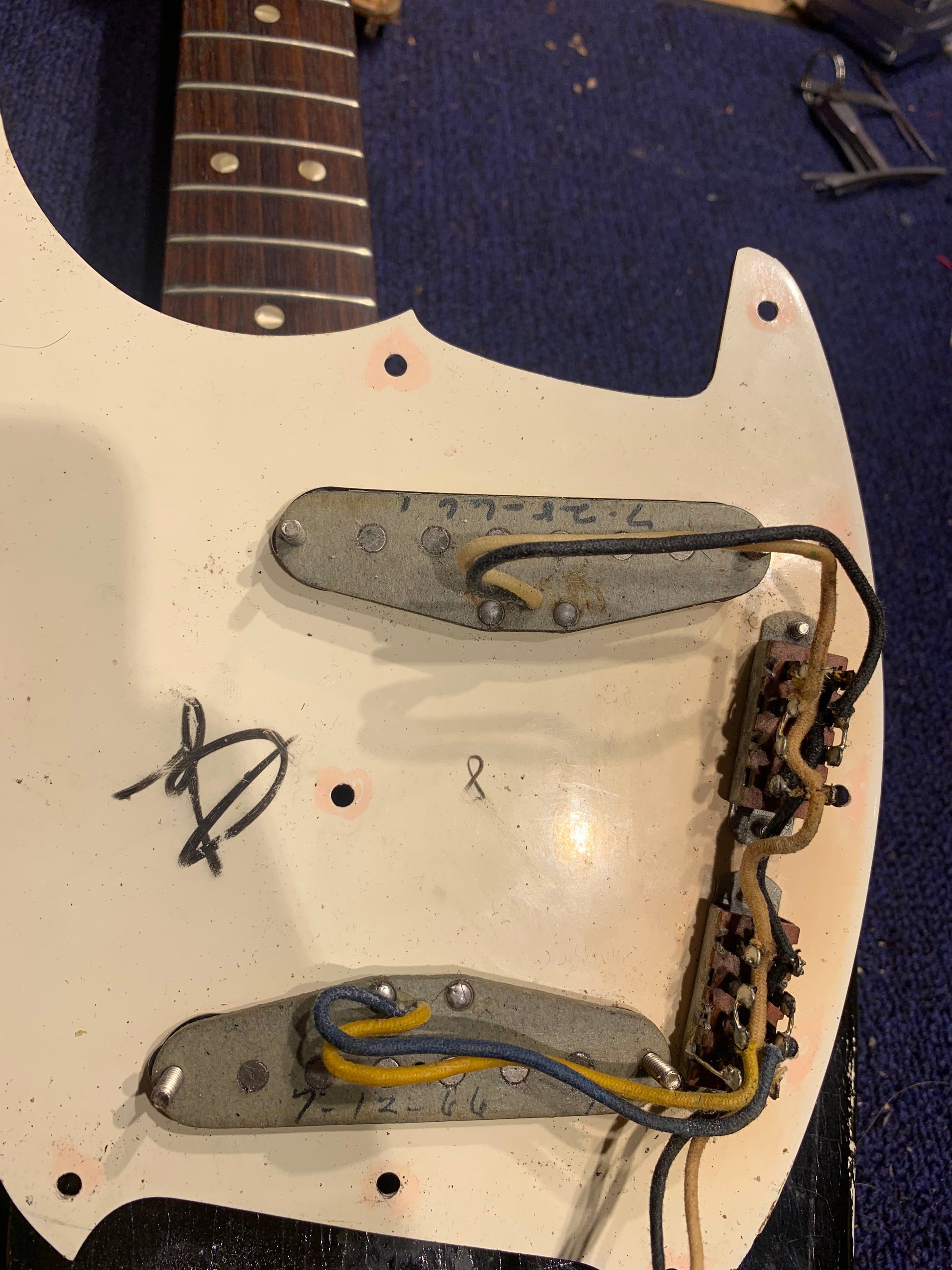 Fender Mustang Black Refin 1966 Electric Guitars / Solid Body