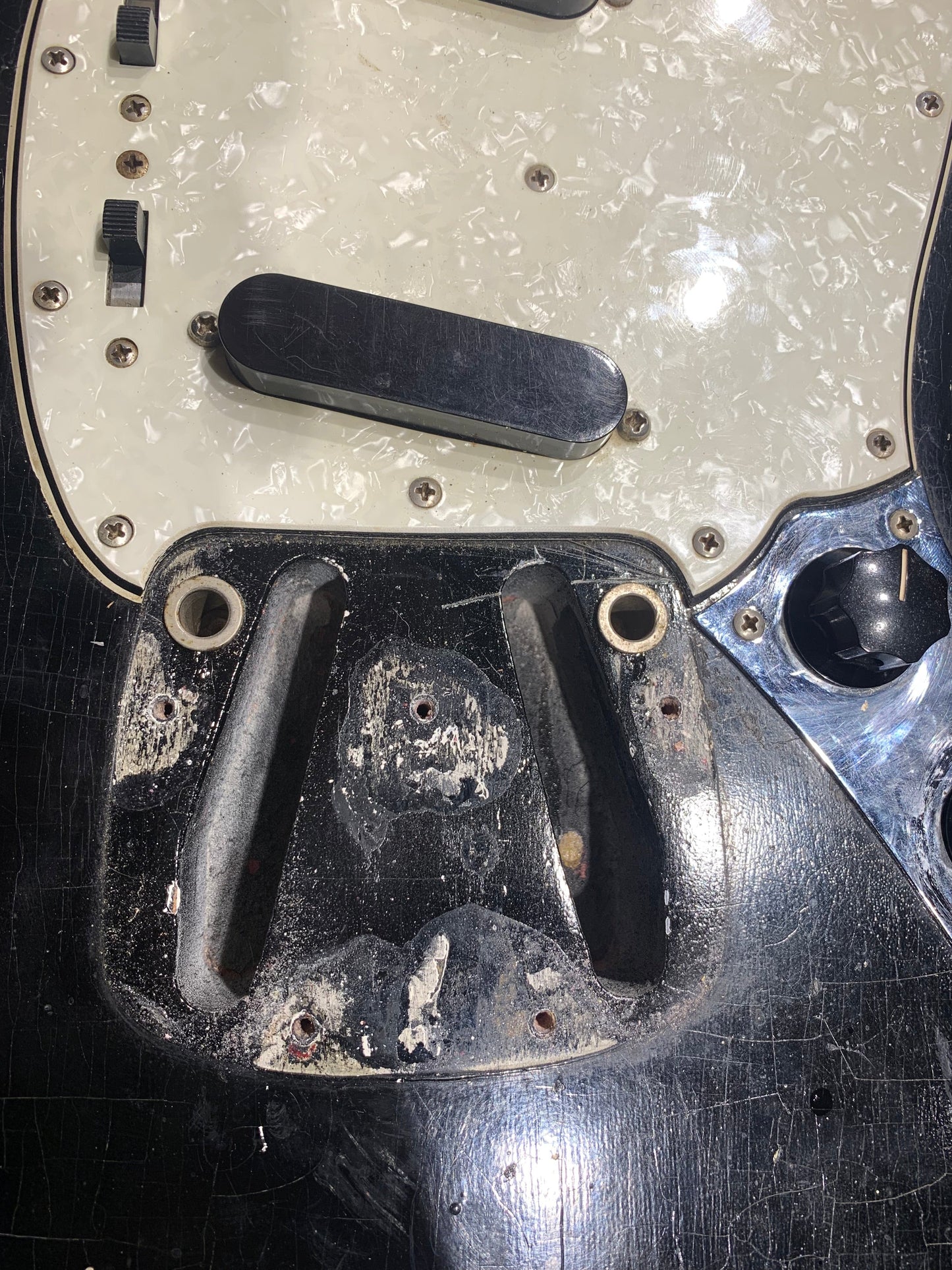 Fender Mustang Black Refin 1966 Electric Guitars / Solid Body