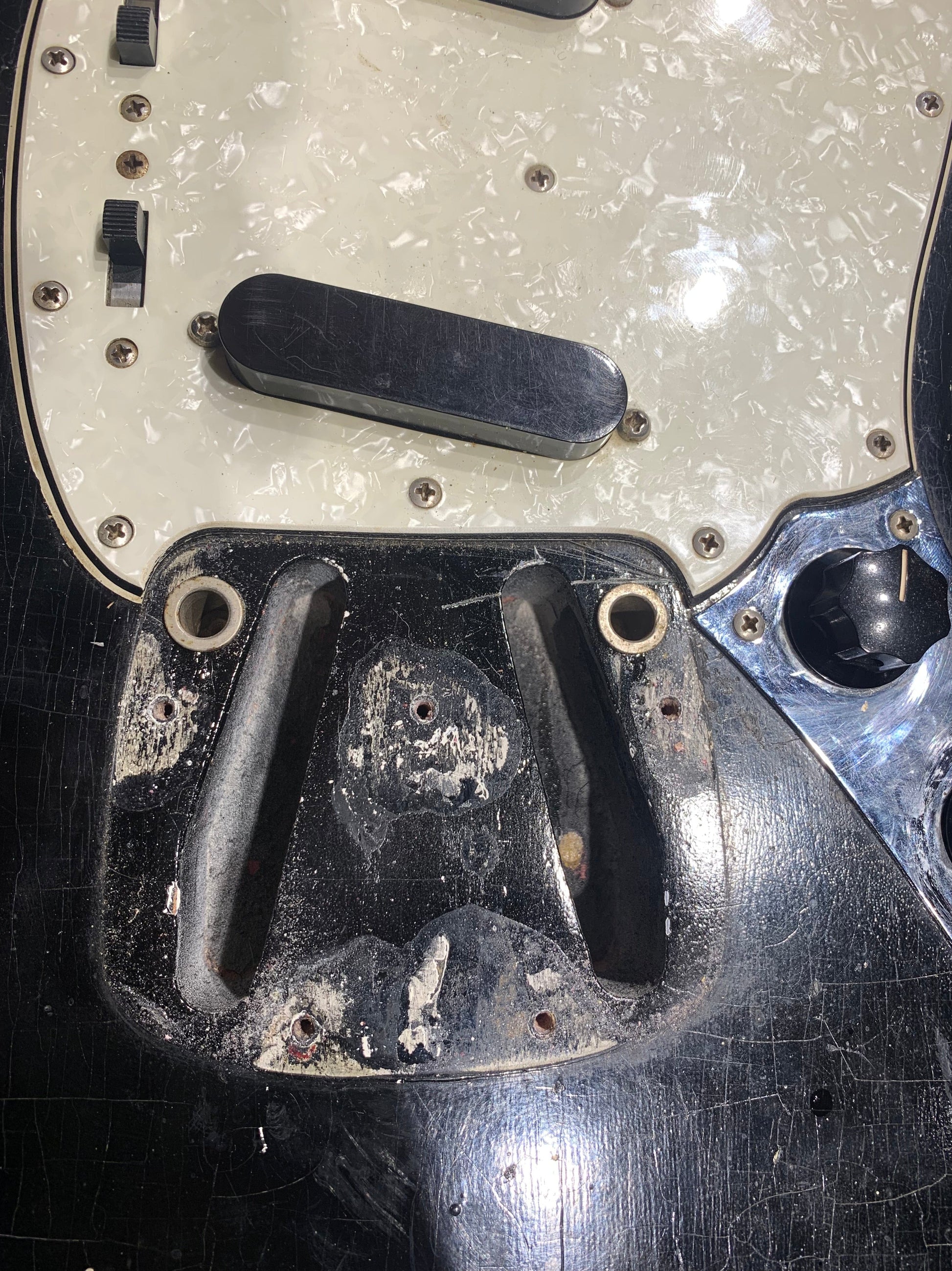 Fender Mustang Black Refin 1966 Electric Guitars / Solid Body