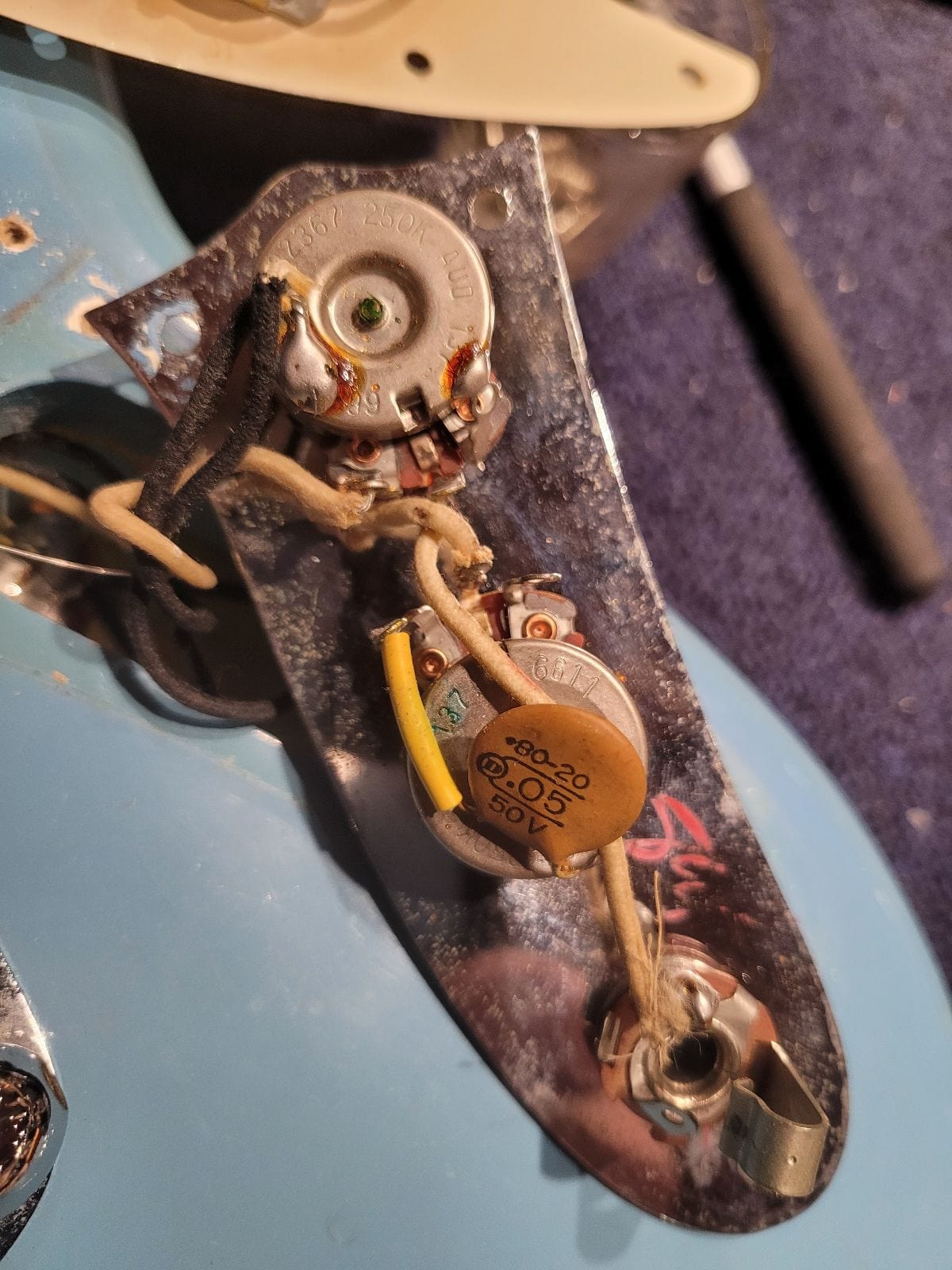 Fender Mustang Daphne Blue 1966 Electric Guitars / Solid Body