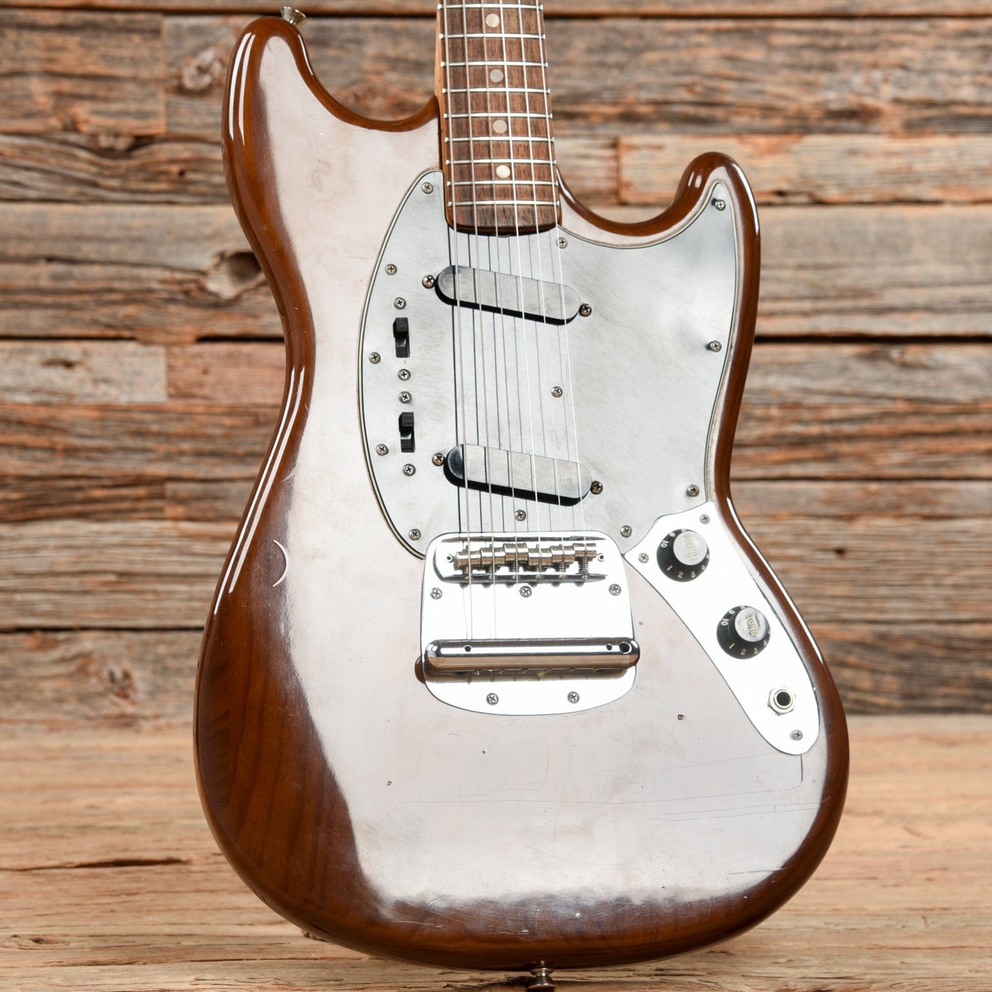 Fender Mustang Mocha 1977 Electric Guitars / Solid Body