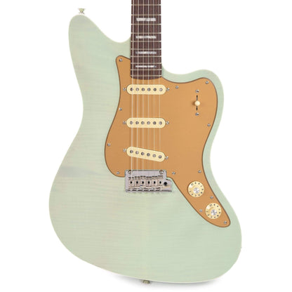 Fender Parallel Universe II Stratocaster Jazzmaster Deluxe Transparent Sea Foam Green Electric Guitars / Solid Body