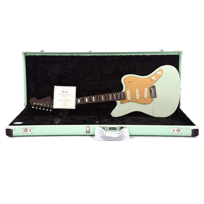 Fender Parallel Universe II Stratocaster Jazzmaster Deluxe Transparent Sea Foam Green Electric Guitars / Solid Body