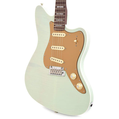 Fender Parallel Universe II Stratocaster Jazzmaster Deluxe Transparent Sea Foam Green Electric Guitars / Solid Body