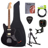 Fender Player Jaguar Black Bundle w/Fender Gig Bag, Stand, Cable, Tuner, Picks and Strings Electric Guitars / Solid Body