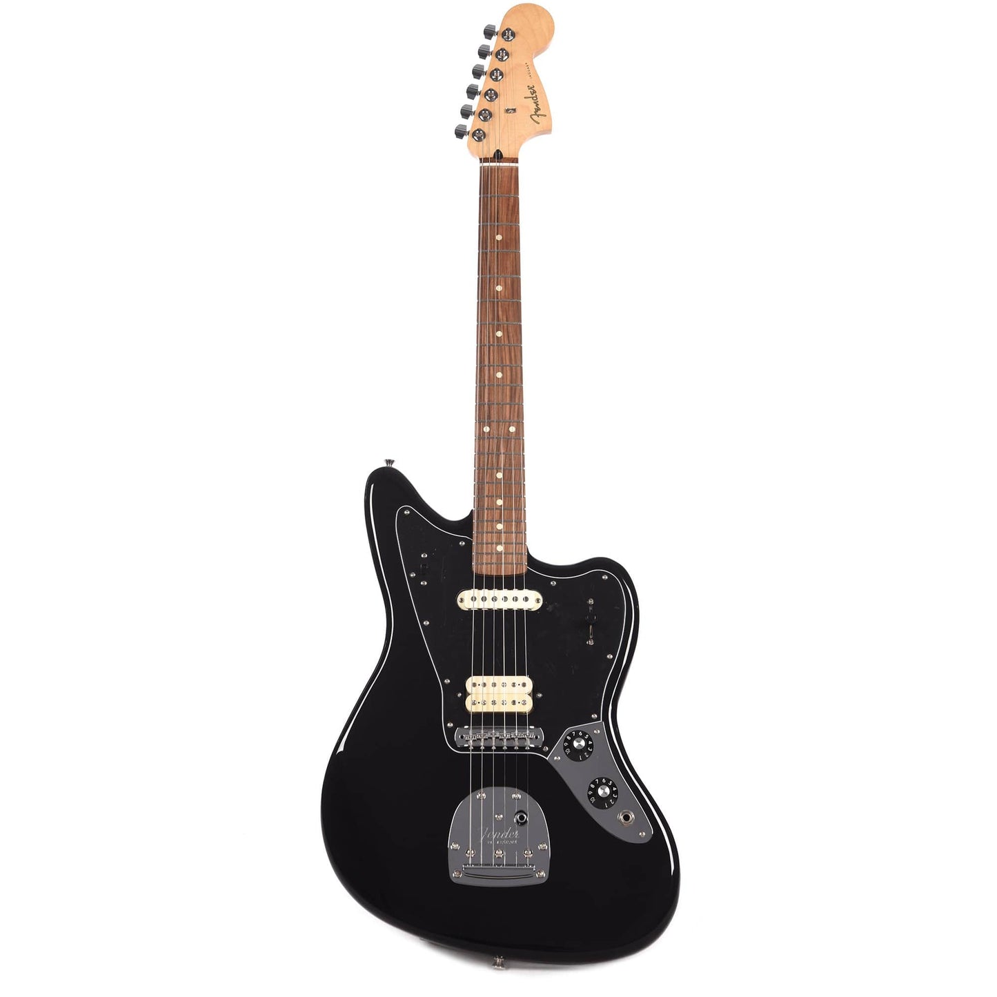 Fender Player Jaguar Black Bundle w/Fender Molded Hardshell Case Electric Guitars / Solid Body