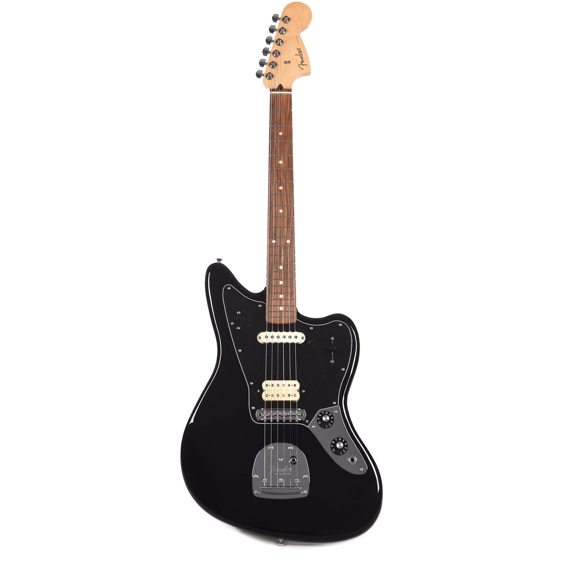 Fender Player Jaguar Black Bundle w/Fender Molded Hardshell Case Electric Guitars / Solid Body