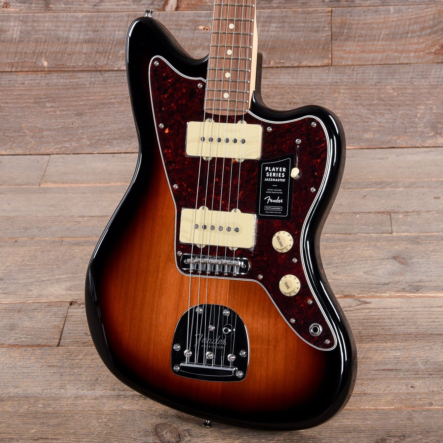 Fender Player Jazzmaster 3-Color Sunburst w/Black Headcap Electric Guitars / Solid Body