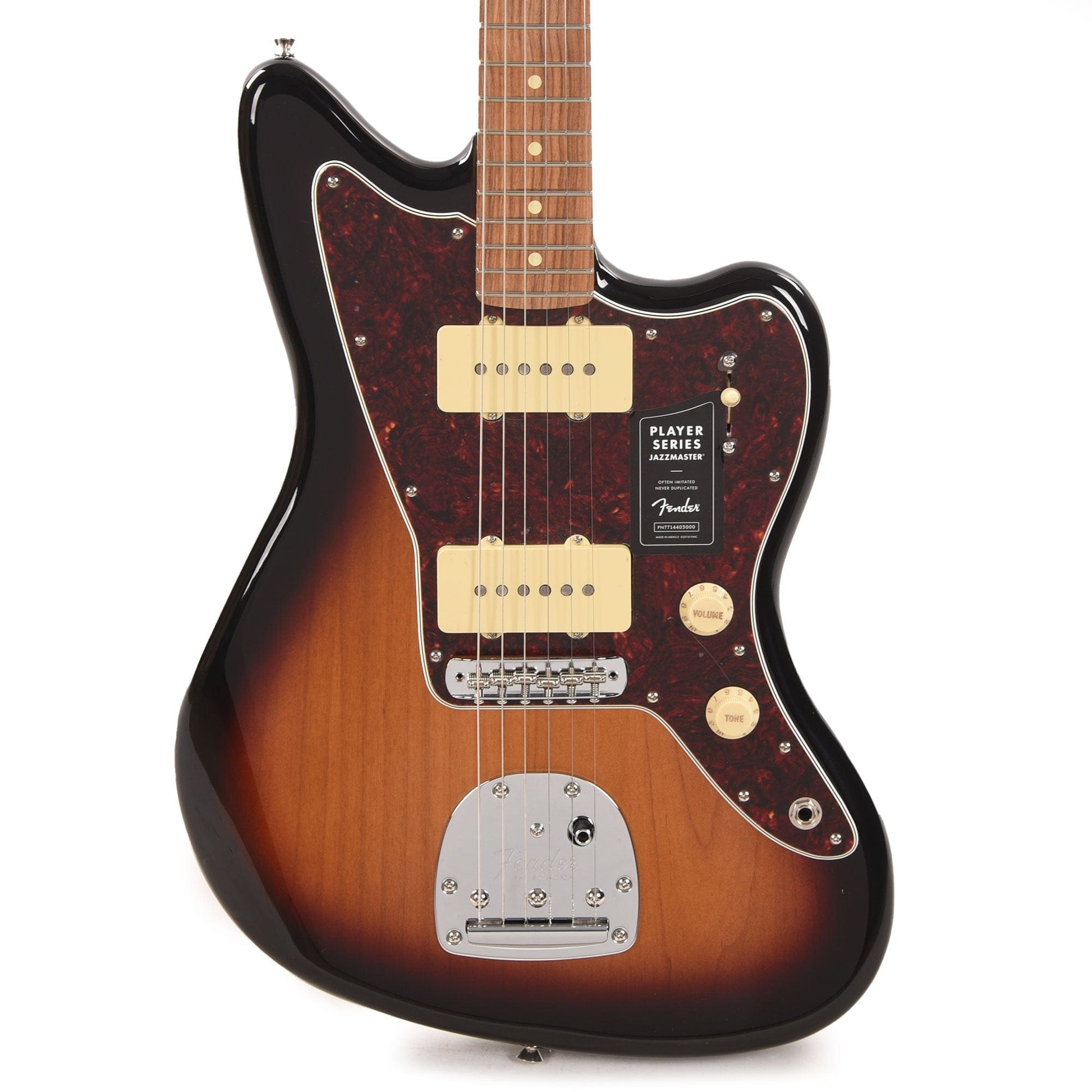 Fender Player Jazzmaster 3-Color Sunburst w/Black Headcap Electric Guitars / Solid Body