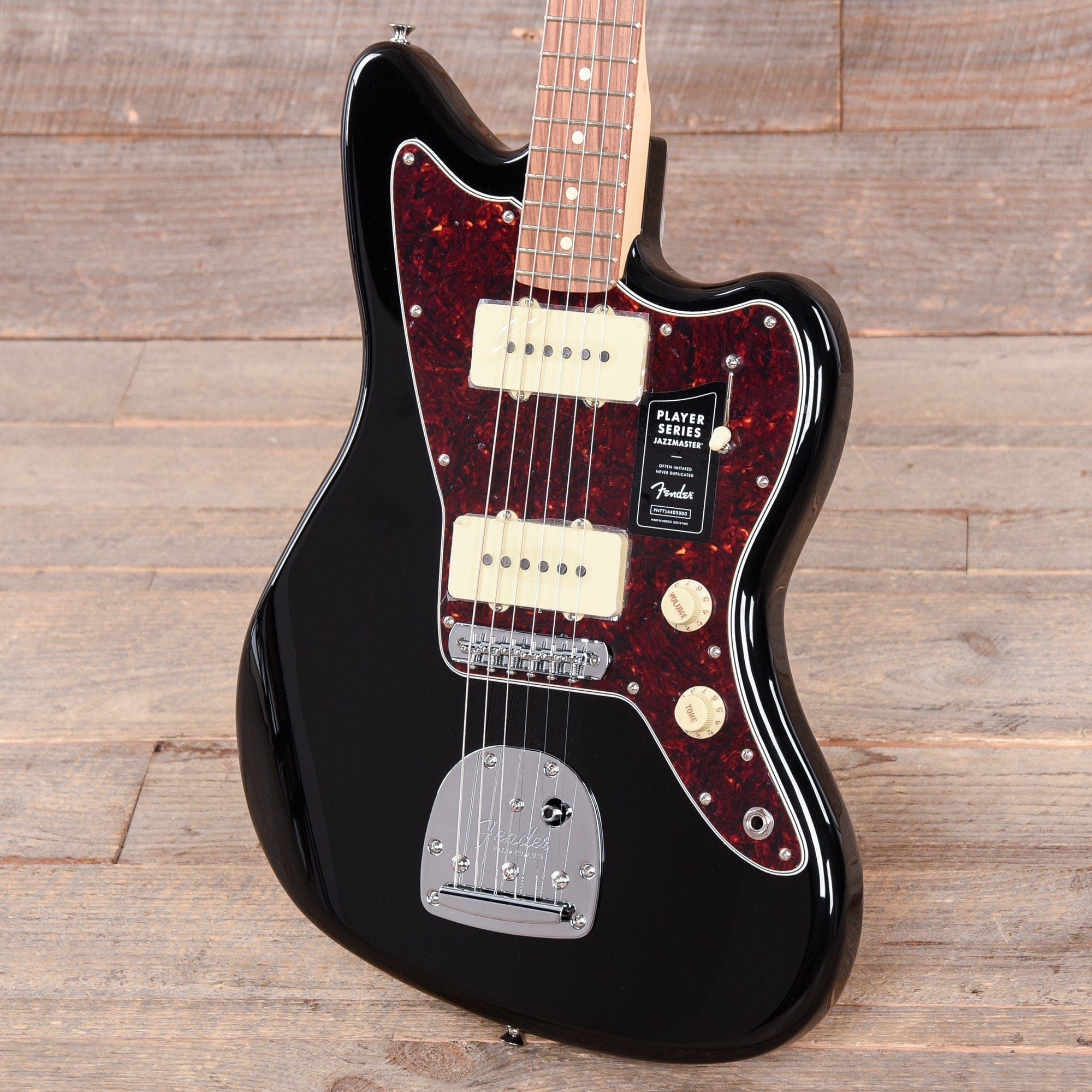 Fender Player Jazzmaster Black w/Matching Headcap, Pure Vintage '65 Pickups, & Series/Parallel 4-Way Electric Guitars / Solid Body