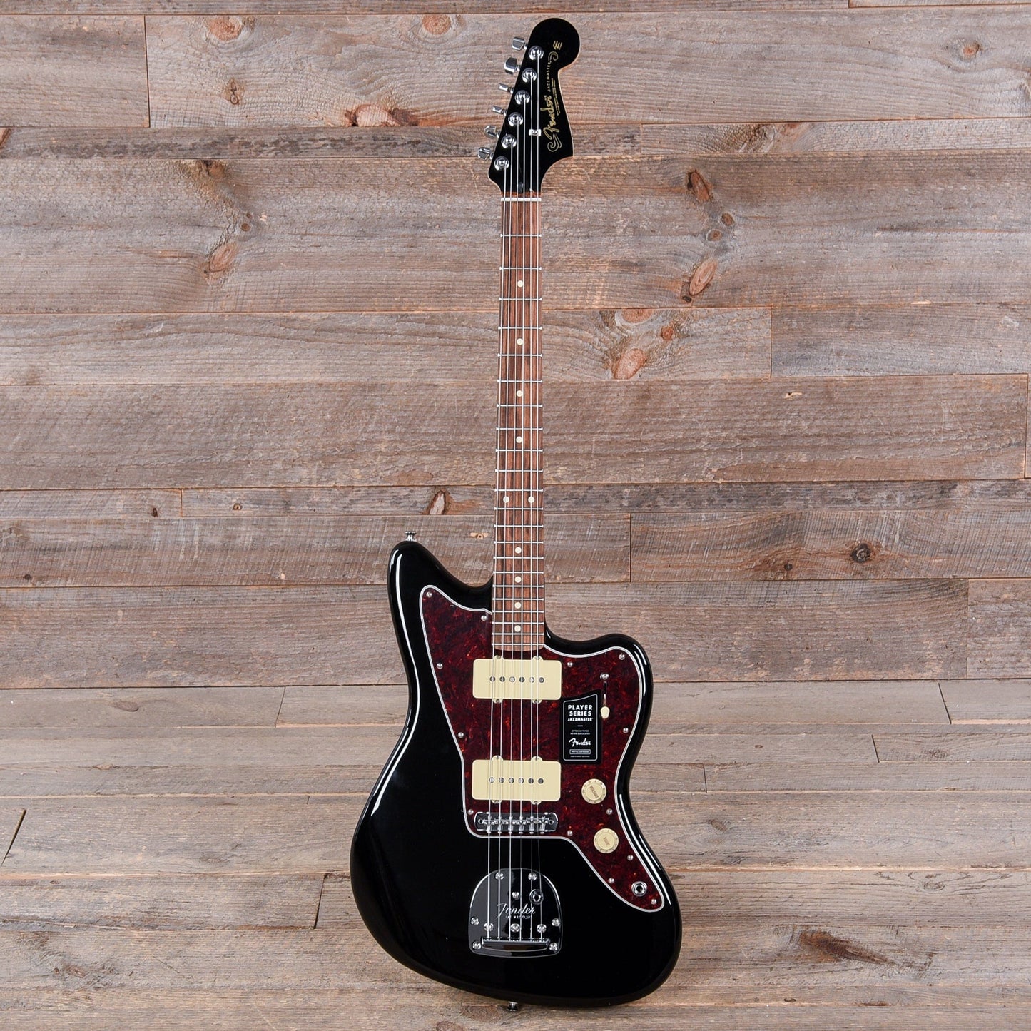 Fender Player Jazzmaster Black w/Matching Headcap, Pure Vintage '65 Pickups, & Series/Parallel 4-Way Electric Guitars / Solid Body