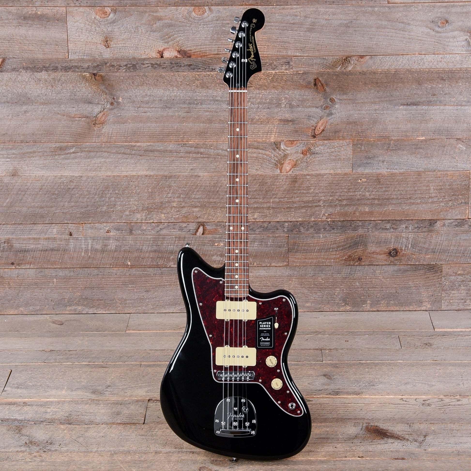 Fender Player Jazzmaster Black w/Matching Headcap, Pure Vintage '65 Pickups, & Series/Parallel 4-Way Electric Guitars / Solid Body