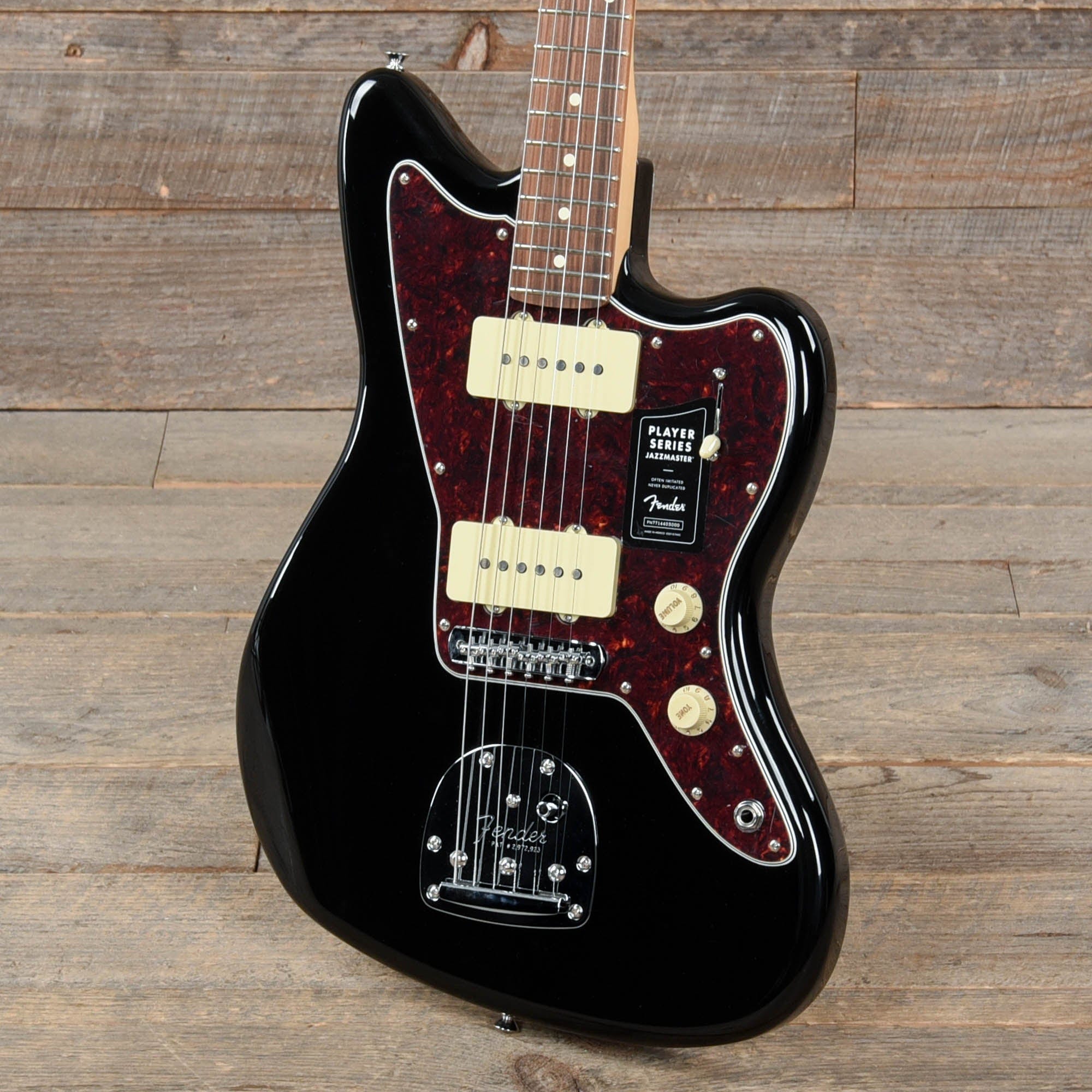 Fender Player Jazzmaster Black w/Matching Headcap, Pure Vintage '65 Pickups, & Series/Parallel 4-Way Electric Guitars / Solid Body