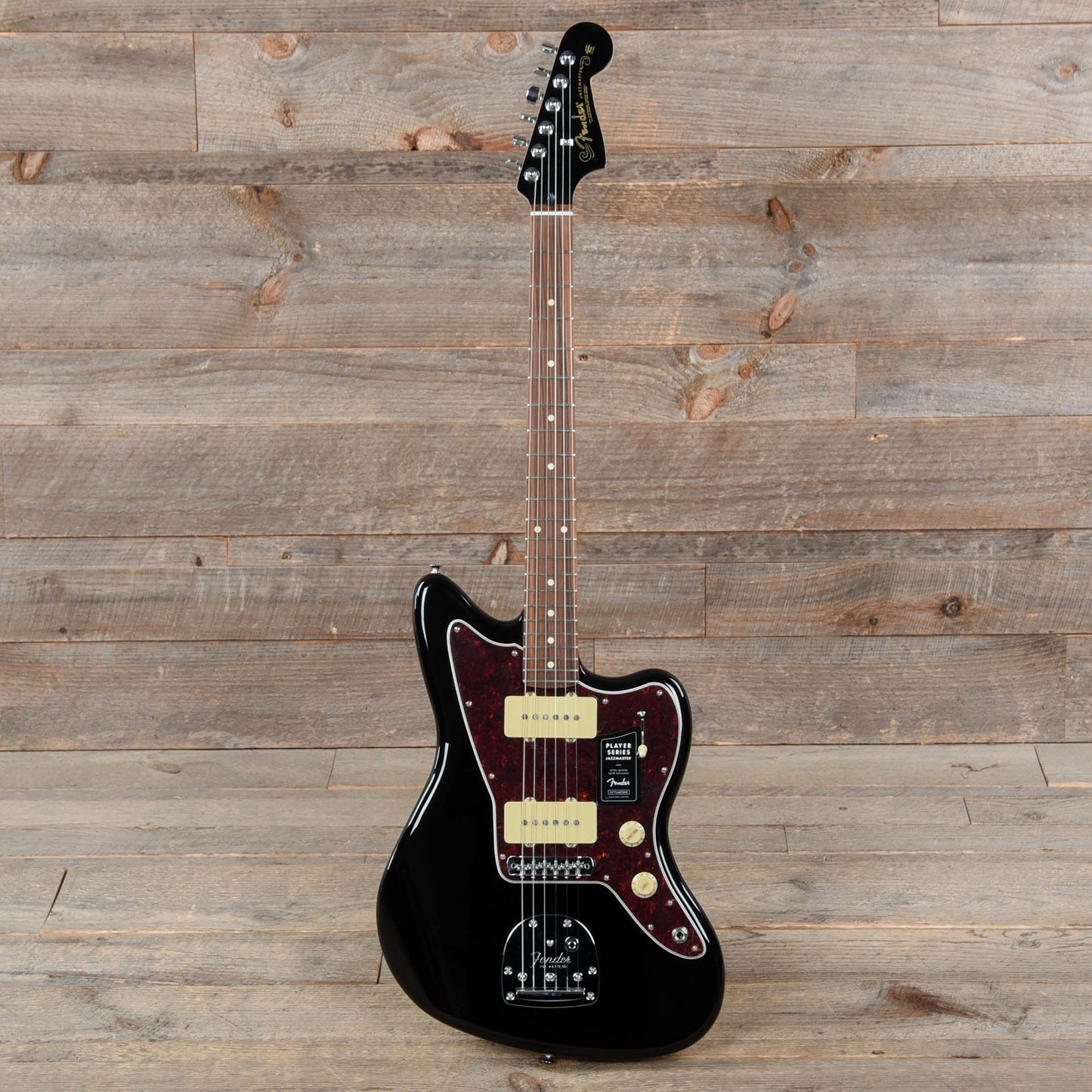 Fender Player Jazzmaster Black w/Matching Headcap, Pure Vintage '65 Pickups, & Series/Parallel 4-Way Electric Guitars / Solid Body