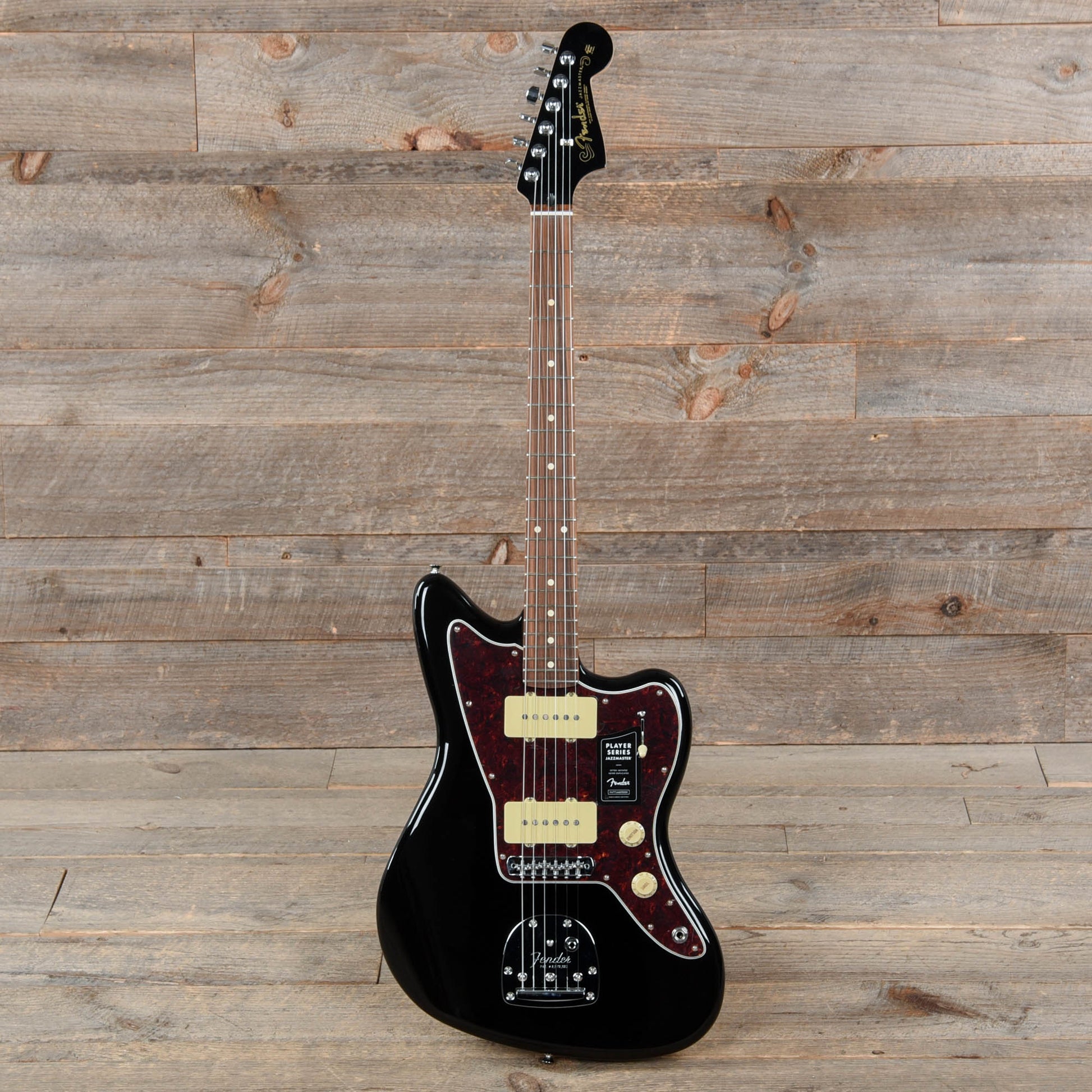Fender Player Jazzmaster Black w/Matching Headcap, Pure Vintage '65 Pickups, & Series/Parallel 4-Way Electric Guitars / Solid Body