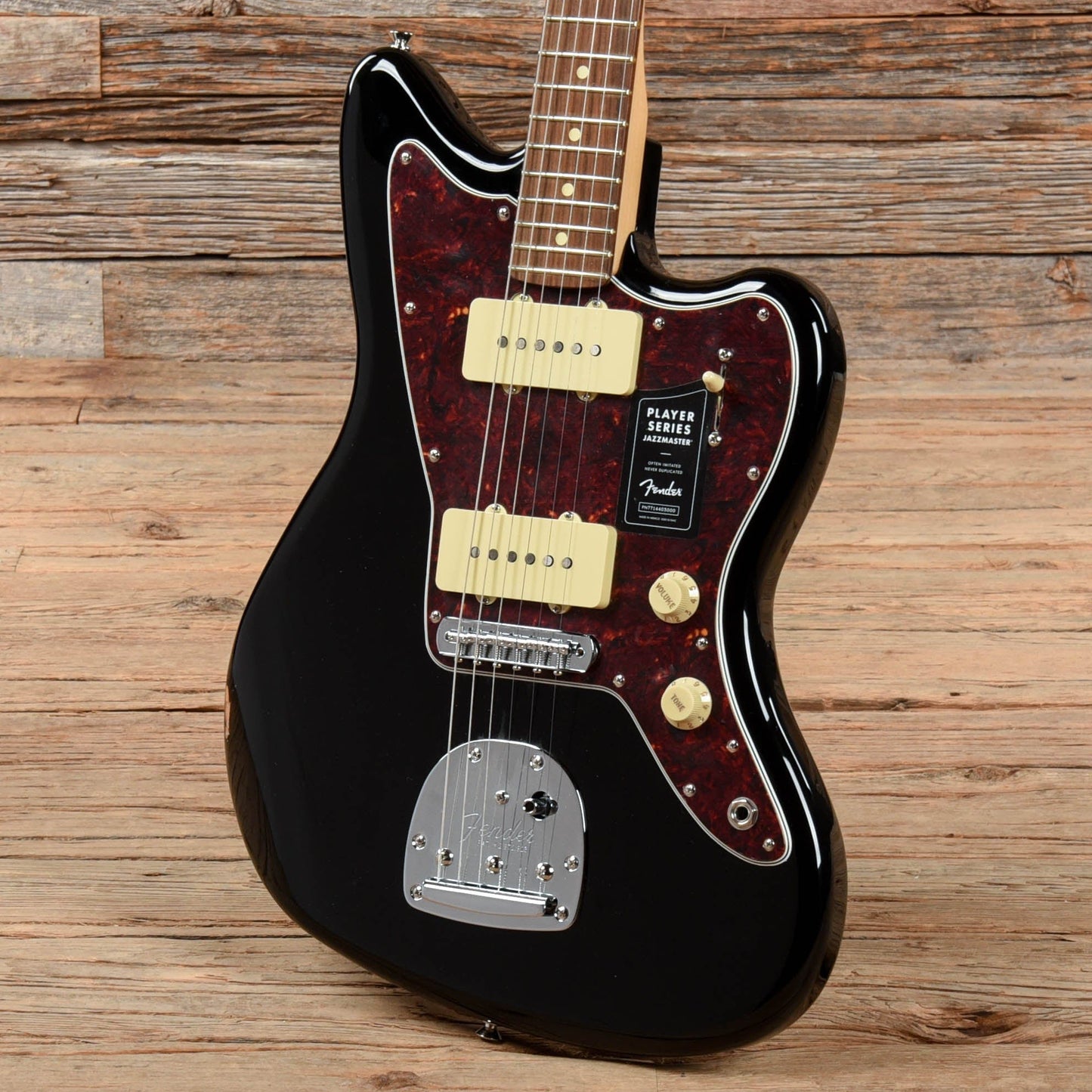 Fender Player Jazzmaster Black w/Matching Headcap, Pure Vintage '65 Pickups, & Series/Parallel 4-Way Electric Guitars / Solid Body