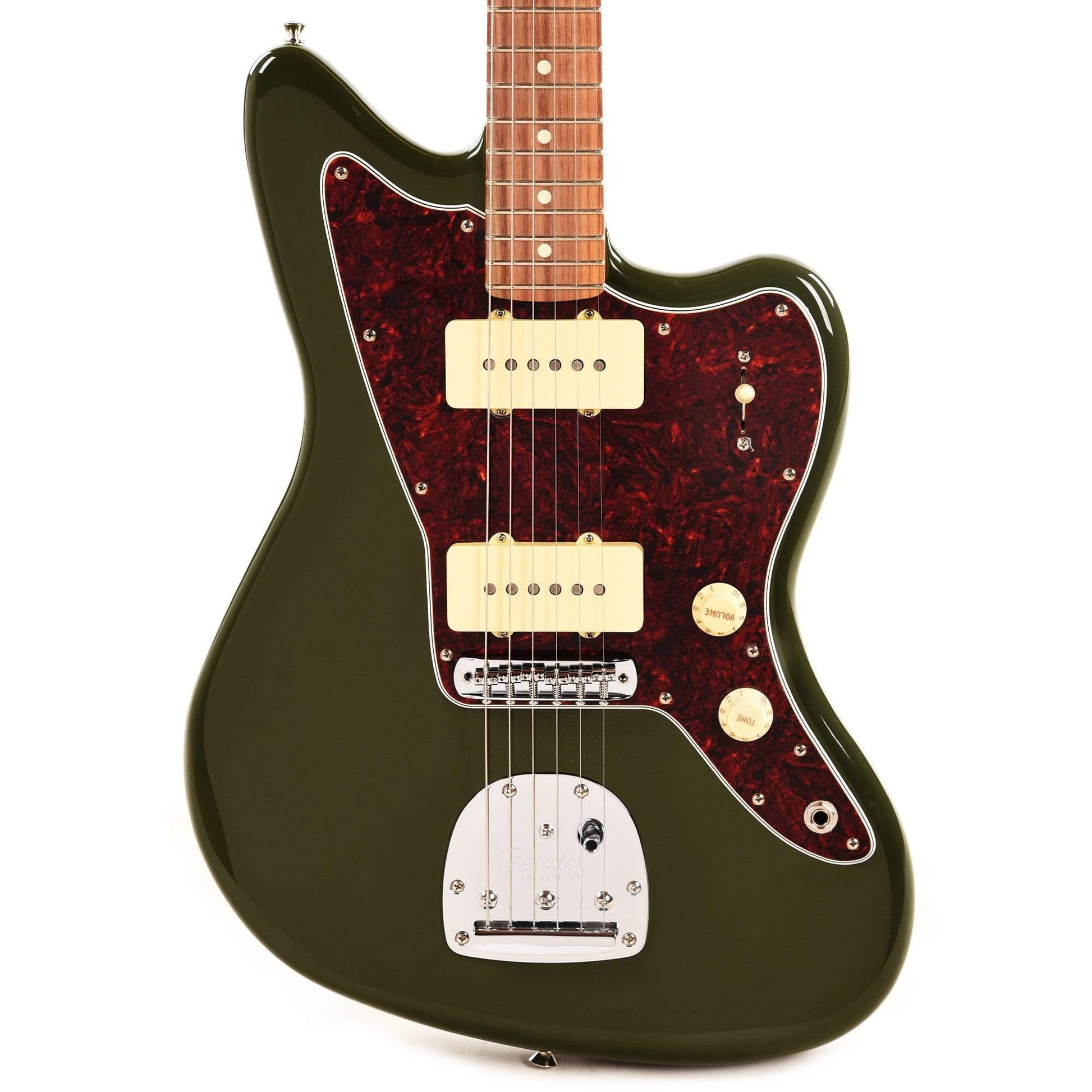 Fender Player Jazzmaster Olive w/Matching Headcap, Pure Vintage '65 Pickups, & Series/Parallel 4-Way Electric Guitars / Solid Body