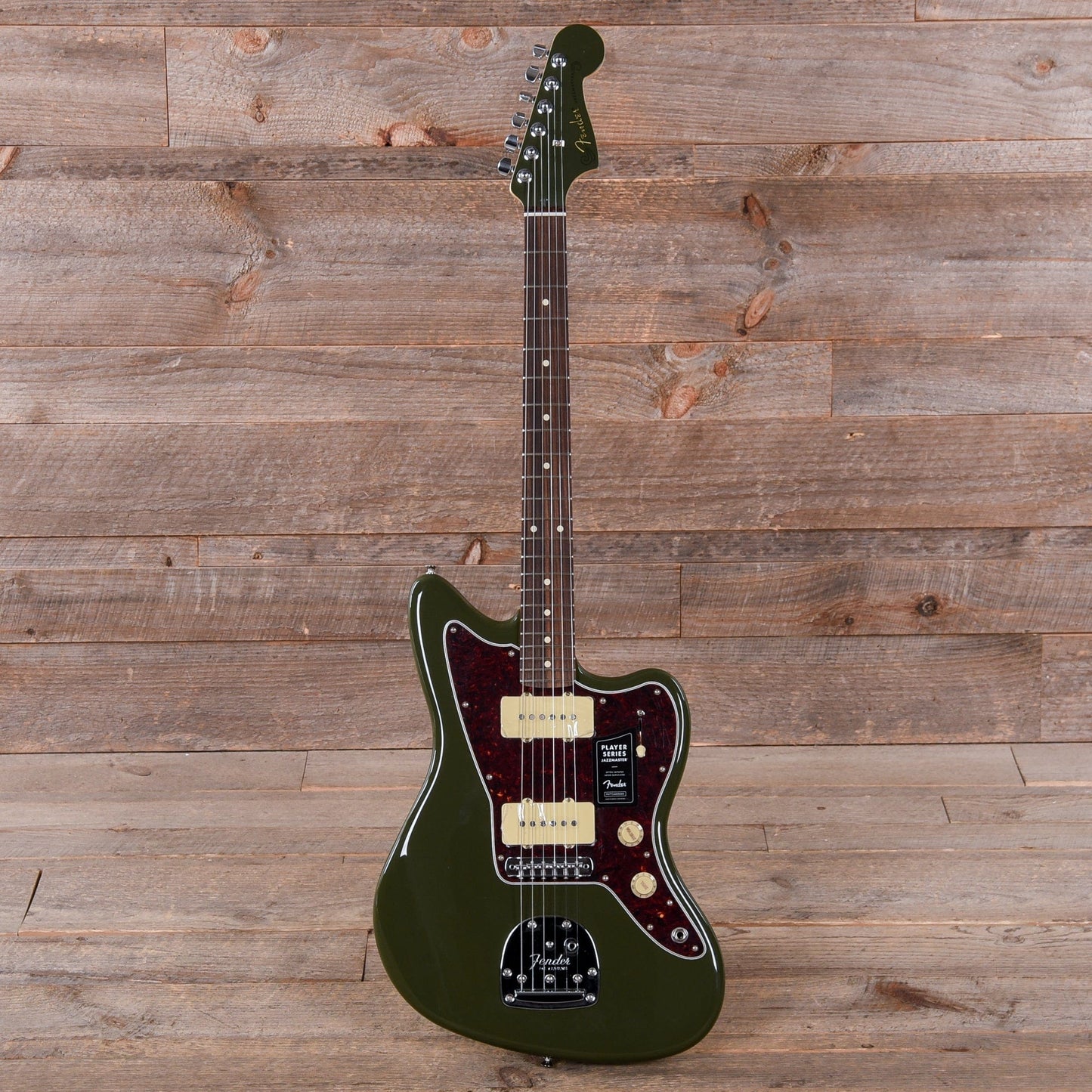 Fender Player Jazzmaster Olive w/Matching Headcap, Pure Vintage '65 Pickups, & Series/Parallel 4-Way Electric Guitars / Solid Body