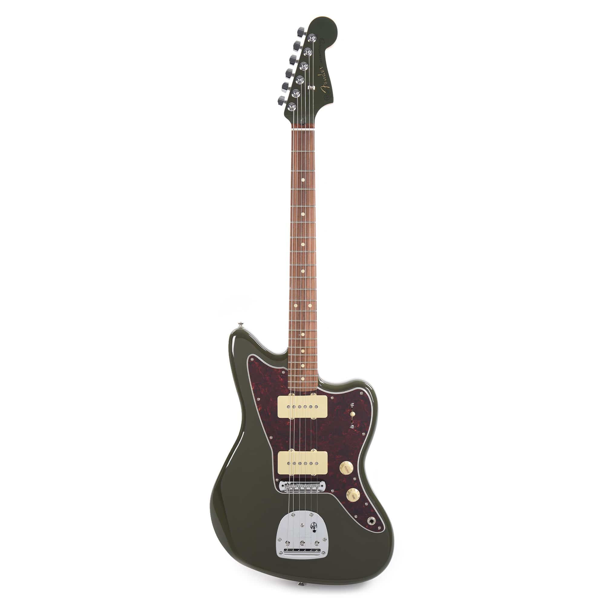 Fender Player Jazzmaster Olive w/Matching Headcap, Pure Vintage '65 Pickups, & Series/Parallel 4-Way Electric Guitars / Solid Body