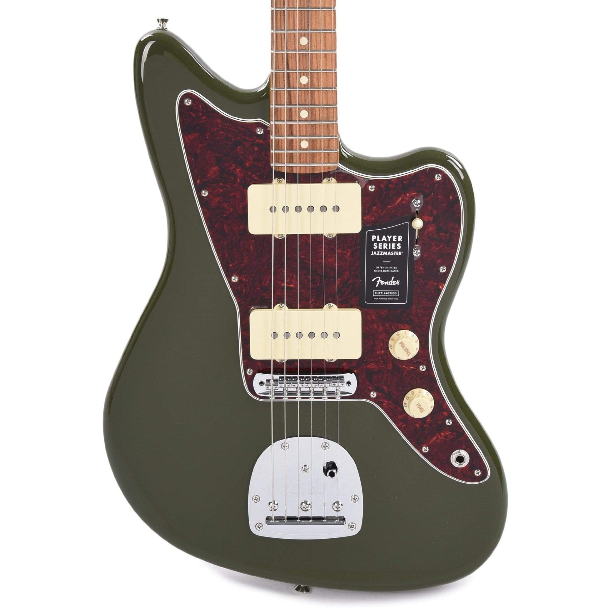 Fender Player Jazzmaster Olive w/Matching Headcap, Pure Vintage '65 Pickups, & Series/Parallel 4-Way Electric Guitars / Solid Body