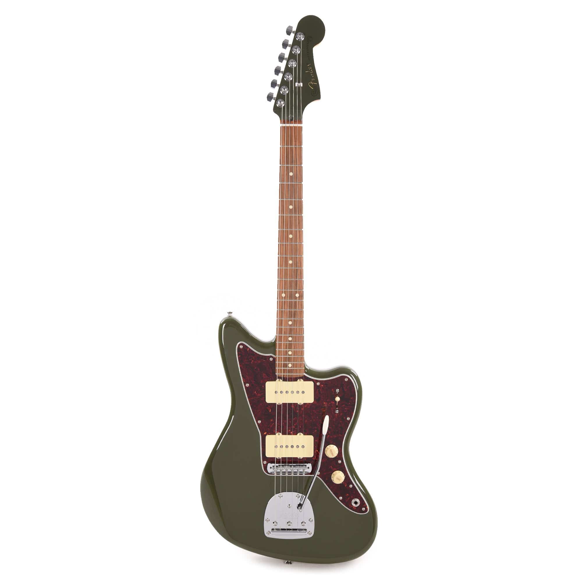 Fender Player Jazzmaster Olive w/Matching Headcap, Pure Vintage '65 Pickups, & Series/Parallel 4-Way Electric Guitars / Solid Body