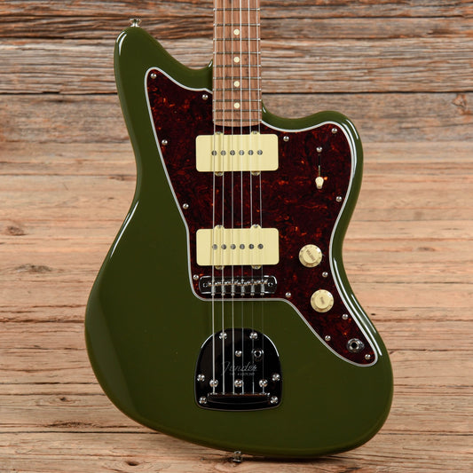 Fender Player Jazzmaster Olive w/Matching Headcap, Pure Vintage '65 Pickups, & Series/Parallel 4-Way Electric Guitars / Solid Body