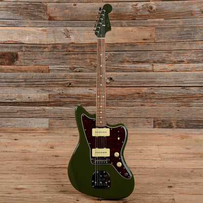 Fender Player Jazzmaster Olive w/Matching Headcap, Pure Vintage '65 Pickups, & Series/Parallel 4-Way Electric Guitars / Solid Body