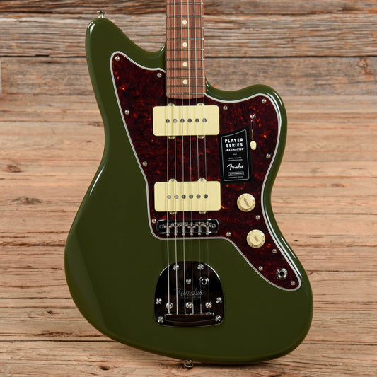 Fender Player Jazzmaster Olive w/Matching Headcap, Pure Vintage '65 Pickups, & Series/Parallel 4-Way Electric Guitars / Solid Body